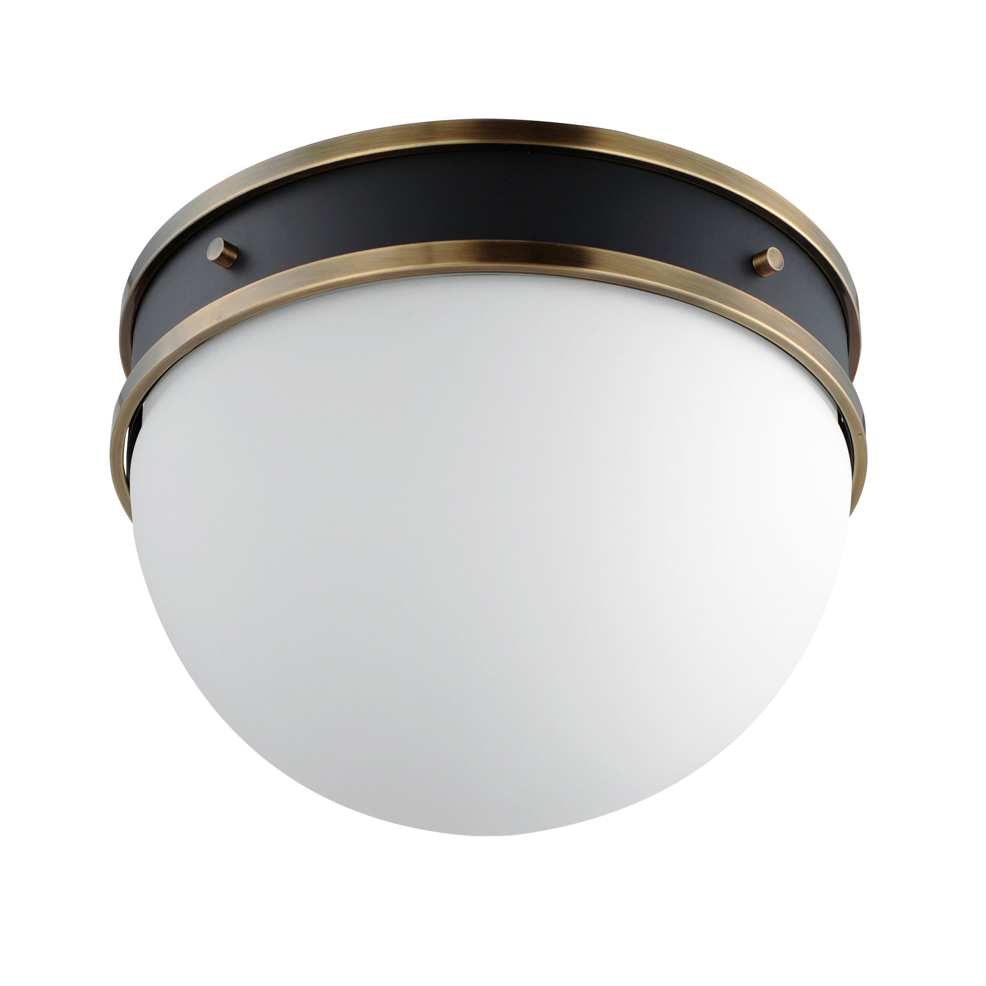 Duke Flush Mount Black/Weathered Brass by Maxim Lighting