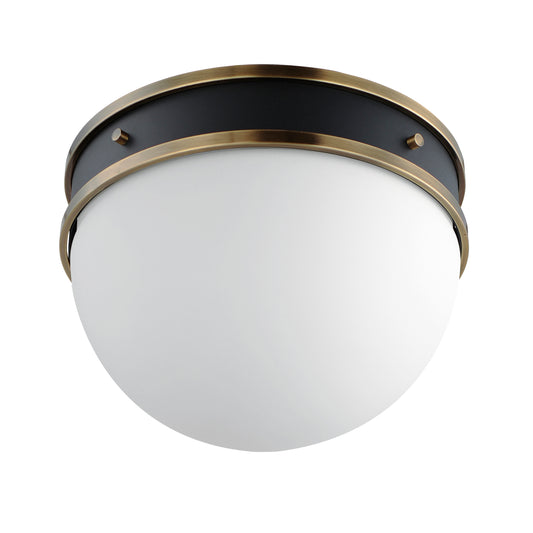 Duke Flush Mount Black/Weathered Brass by Maxim Lighting