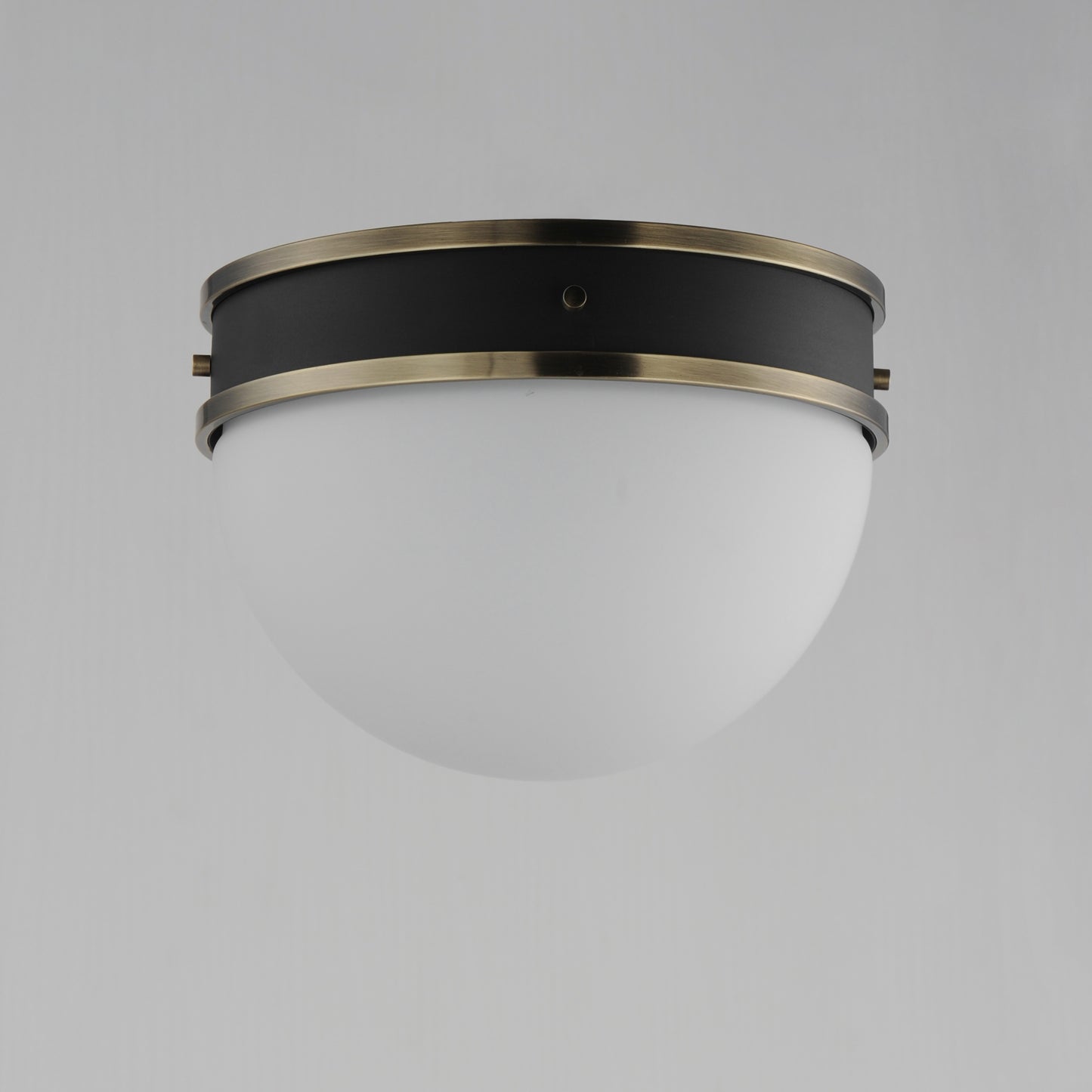 Duke Flush Mount Black/Weathered Brass by Maxim Lighting