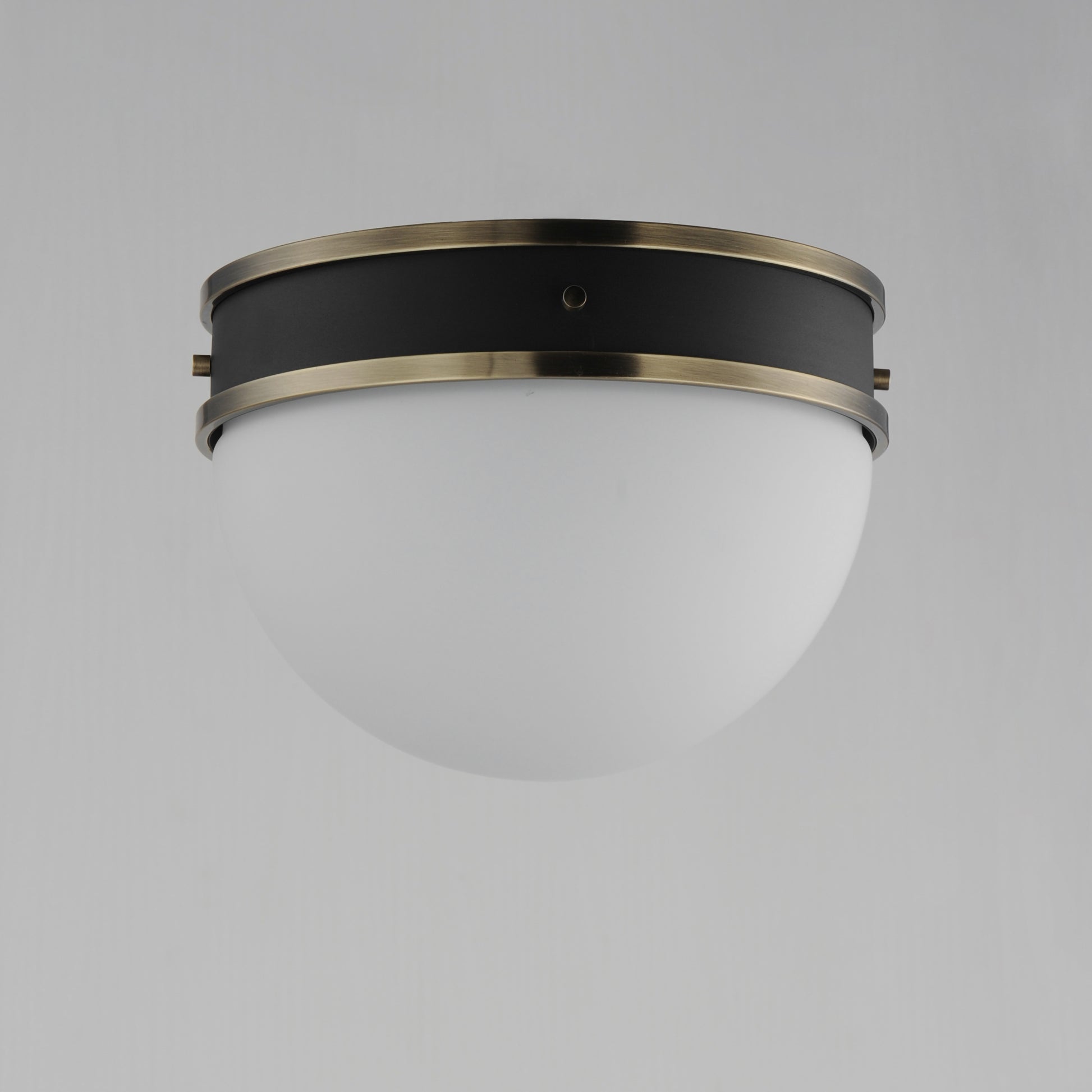 Duke Flush Mount Black/Weathered Brass by Maxim Lighting