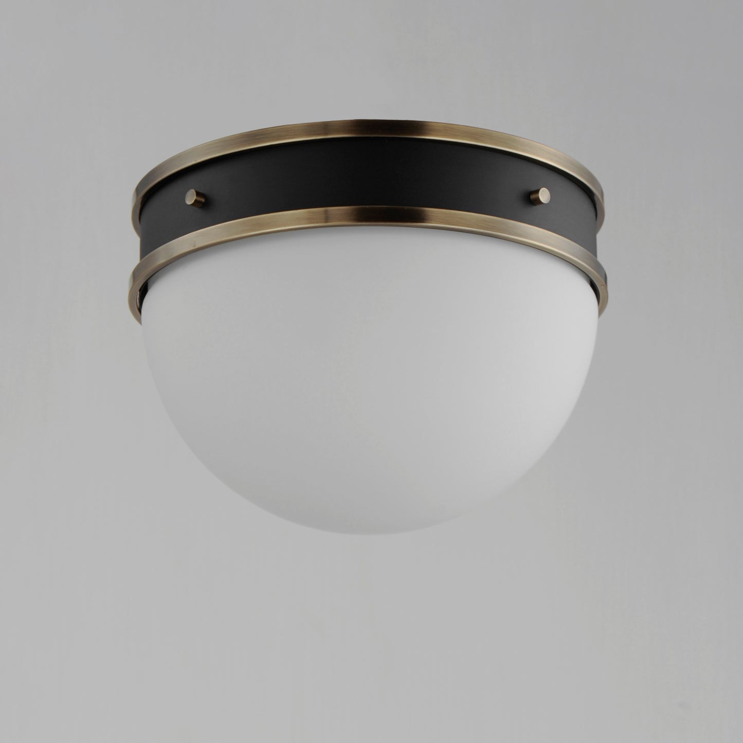 Duke Flush Mount Black/Weathered Brass by Maxim Lighting