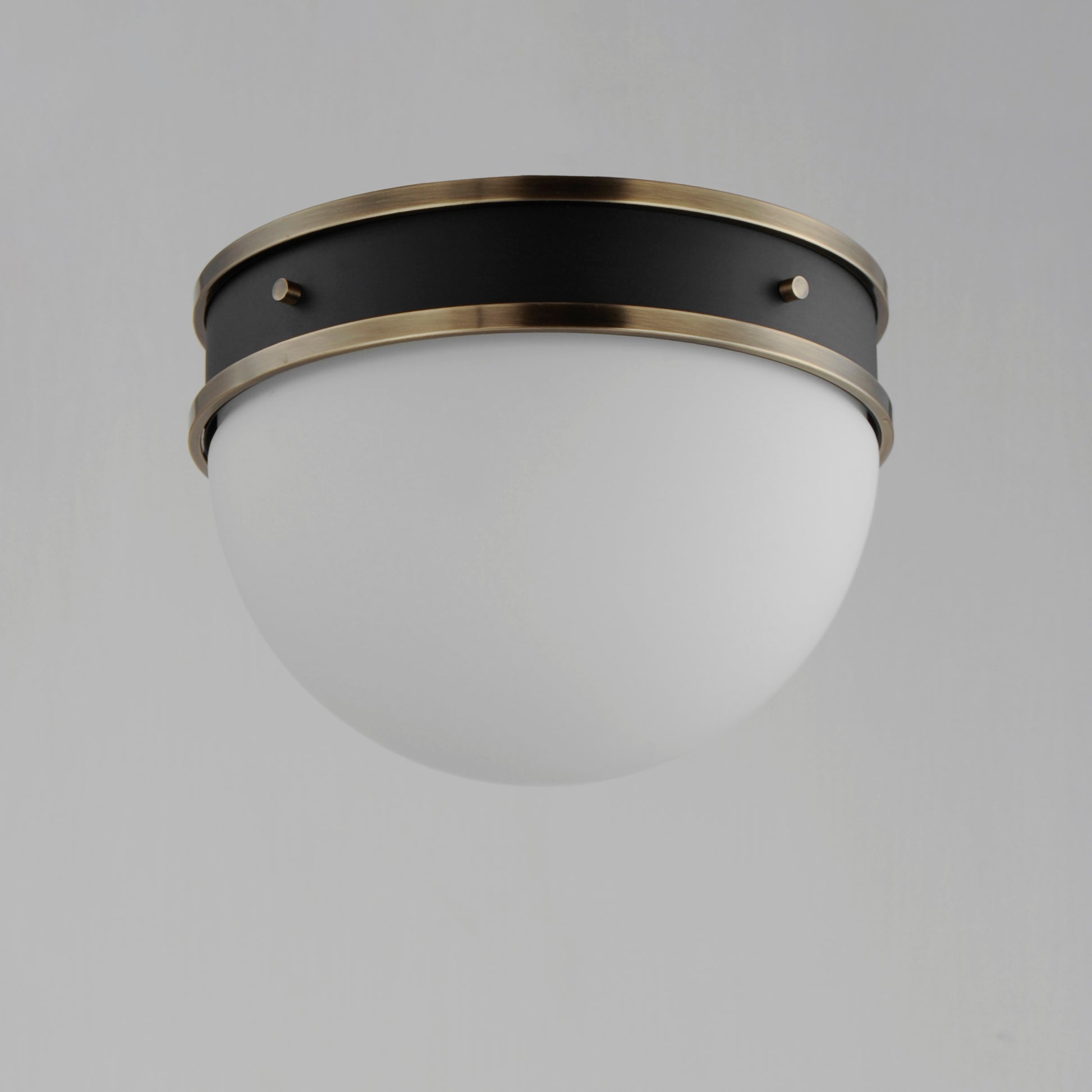 Duke Flush Mount Black/Weathered Brass by Maxim Lighting