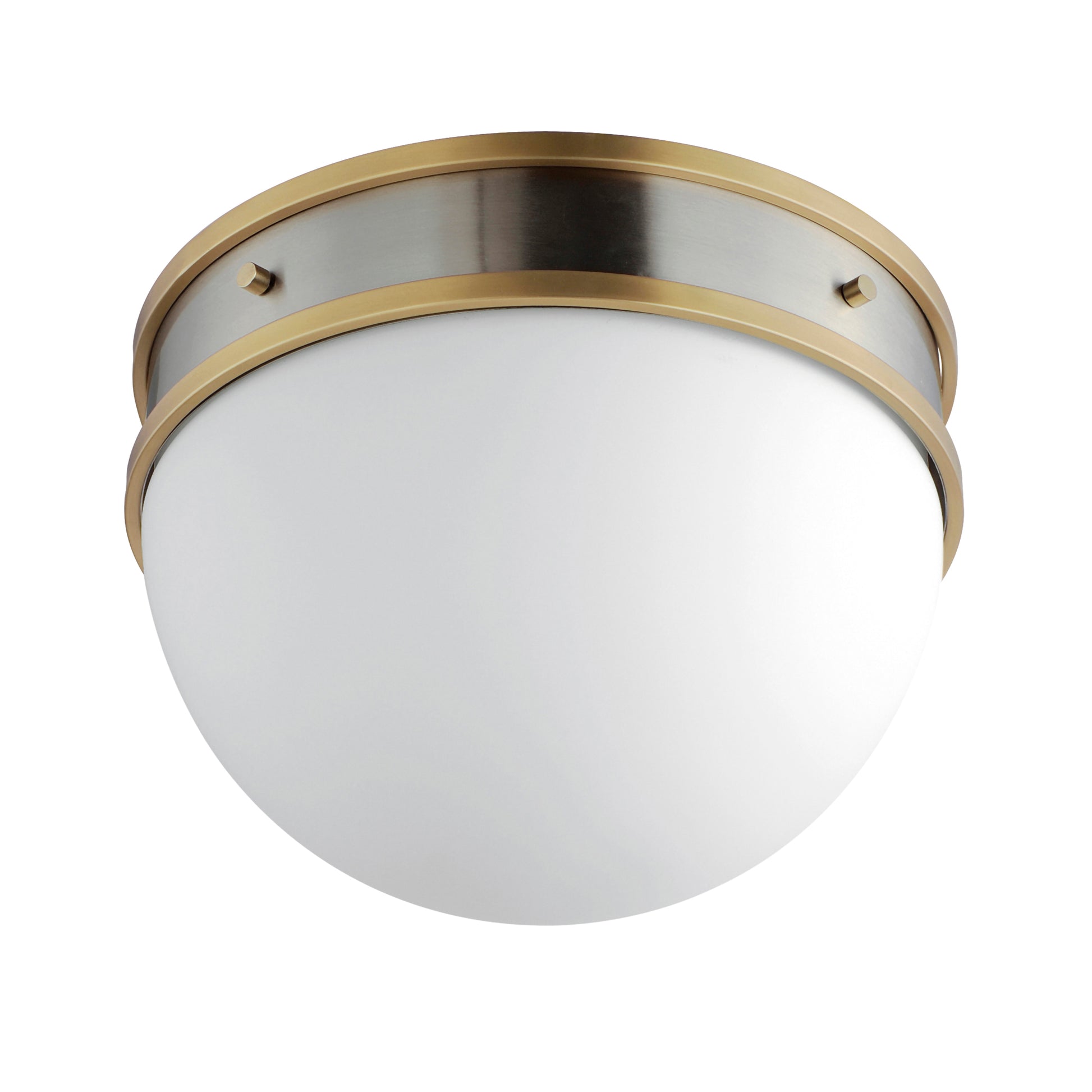 Duke Flush Mount Satin Nickel/Satin Brass by Maxim Lighting