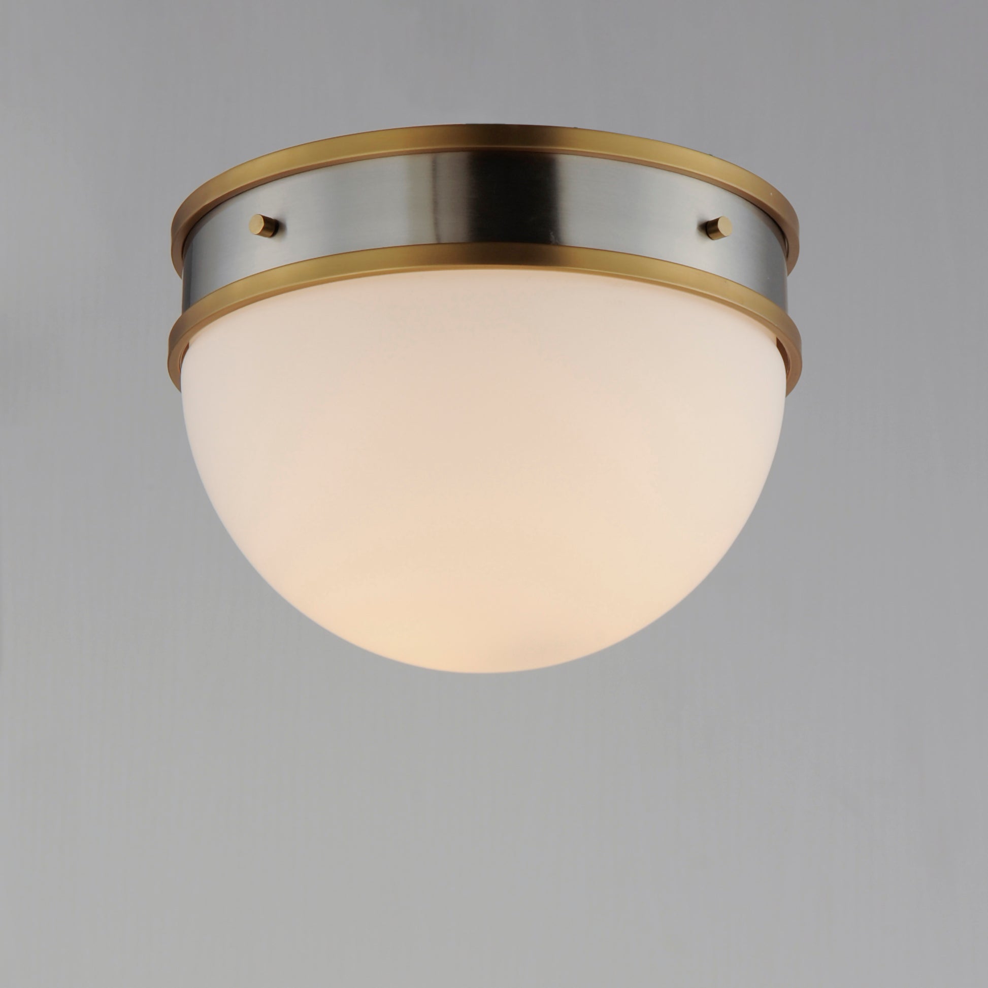 Duke Flush Mount Satin Nickel/Satin Brass by Maxim Lighting