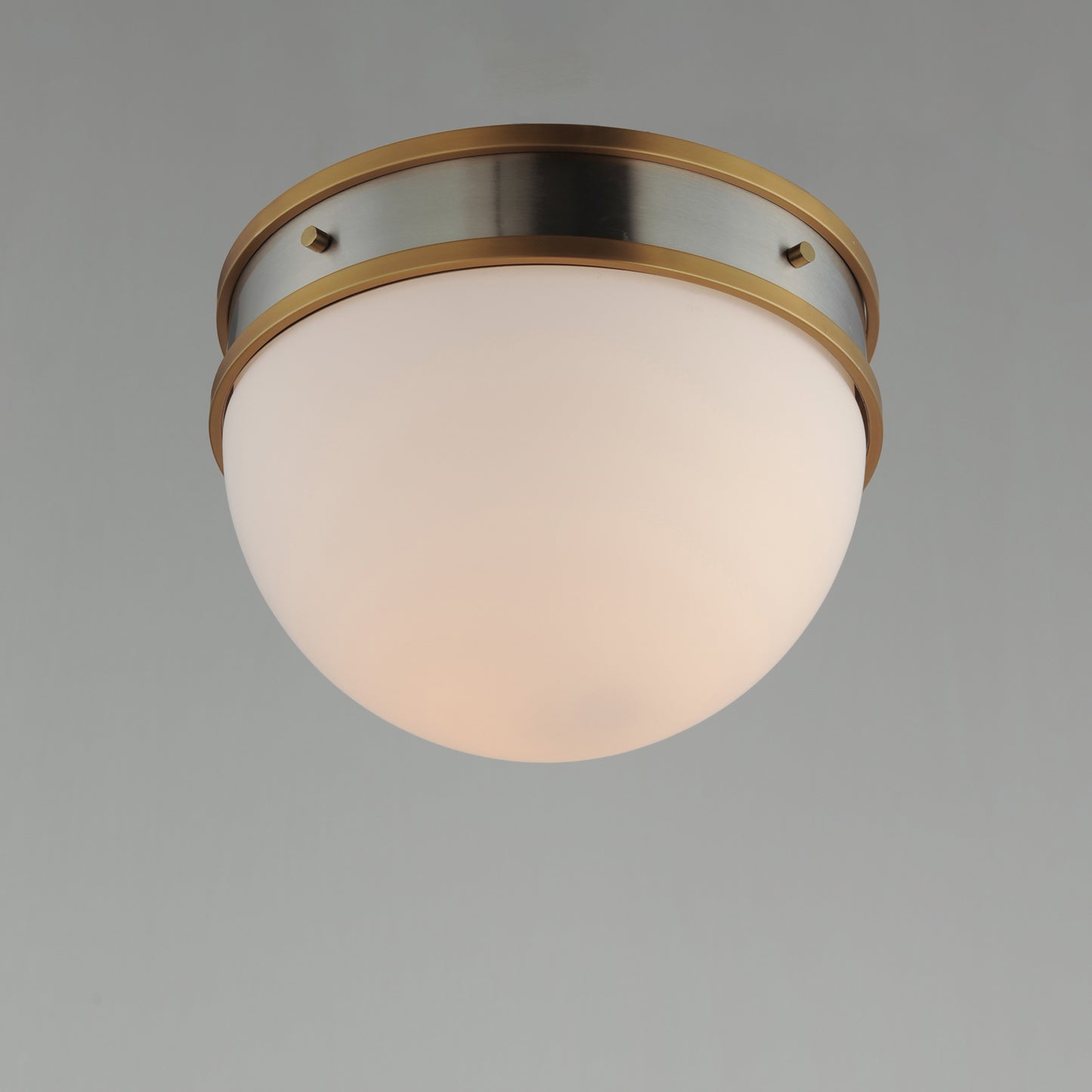 Duke Flush Mount Satin Nickel/Satin Brass by Maxim Lighting