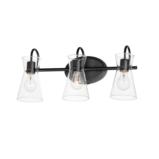 Ava 3-Light Bath Vanity Black by Maxim Lighting
