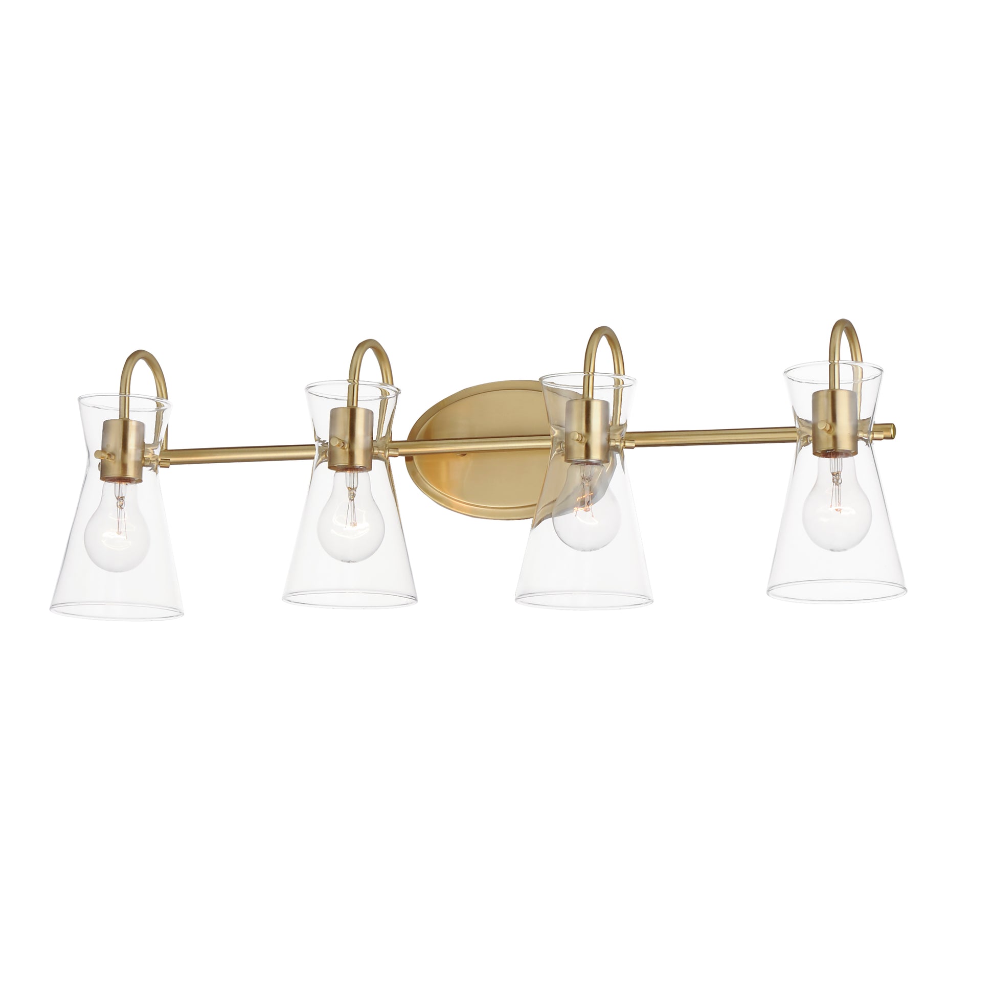 Ava 4-Light Bath Vanity Natural Aged Brass by Maxim Lighting