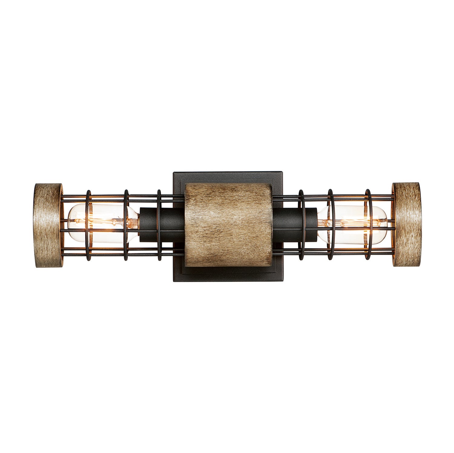 Homestead 18" 2-Light Wall Sconce Driftwood/Black by Maxim Lighting