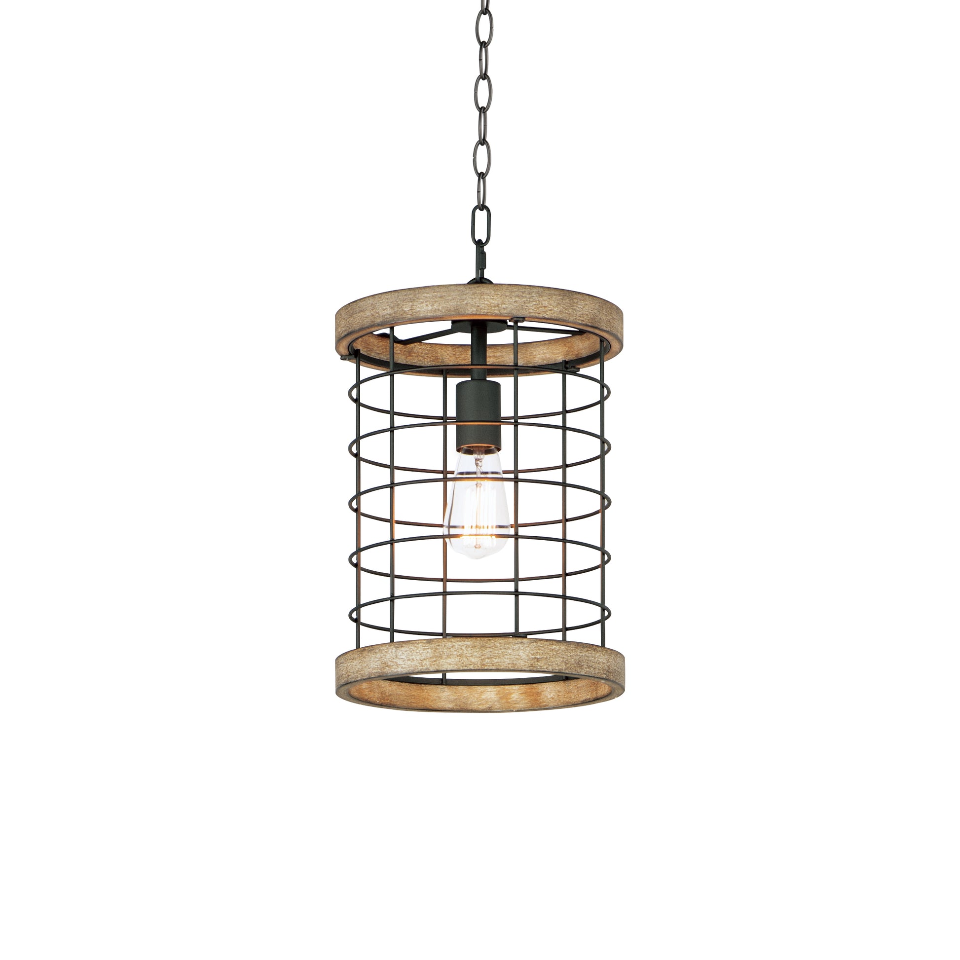 Homestead 10" Pendant Driftwood/Black by Maxim Lighting