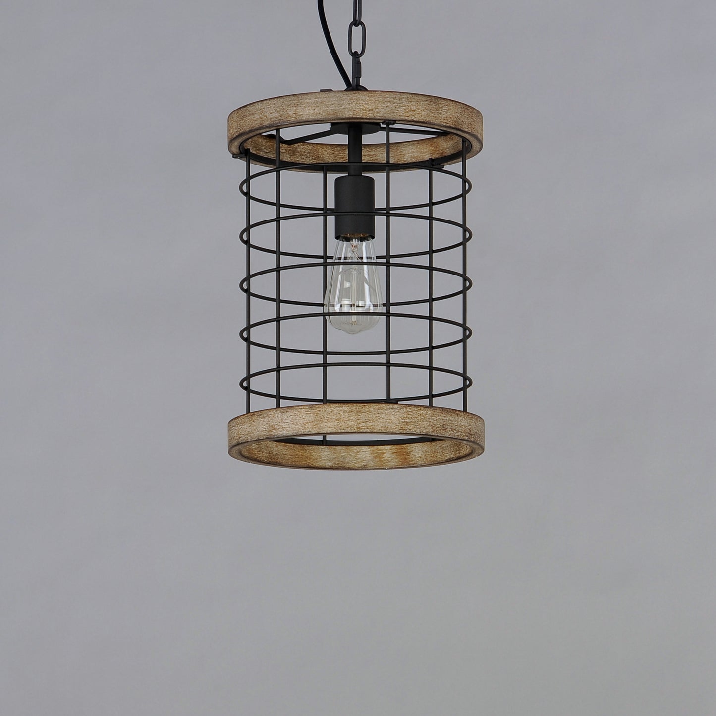Homestead 10" Pendant Driftwood/Black by Maxim Lighting