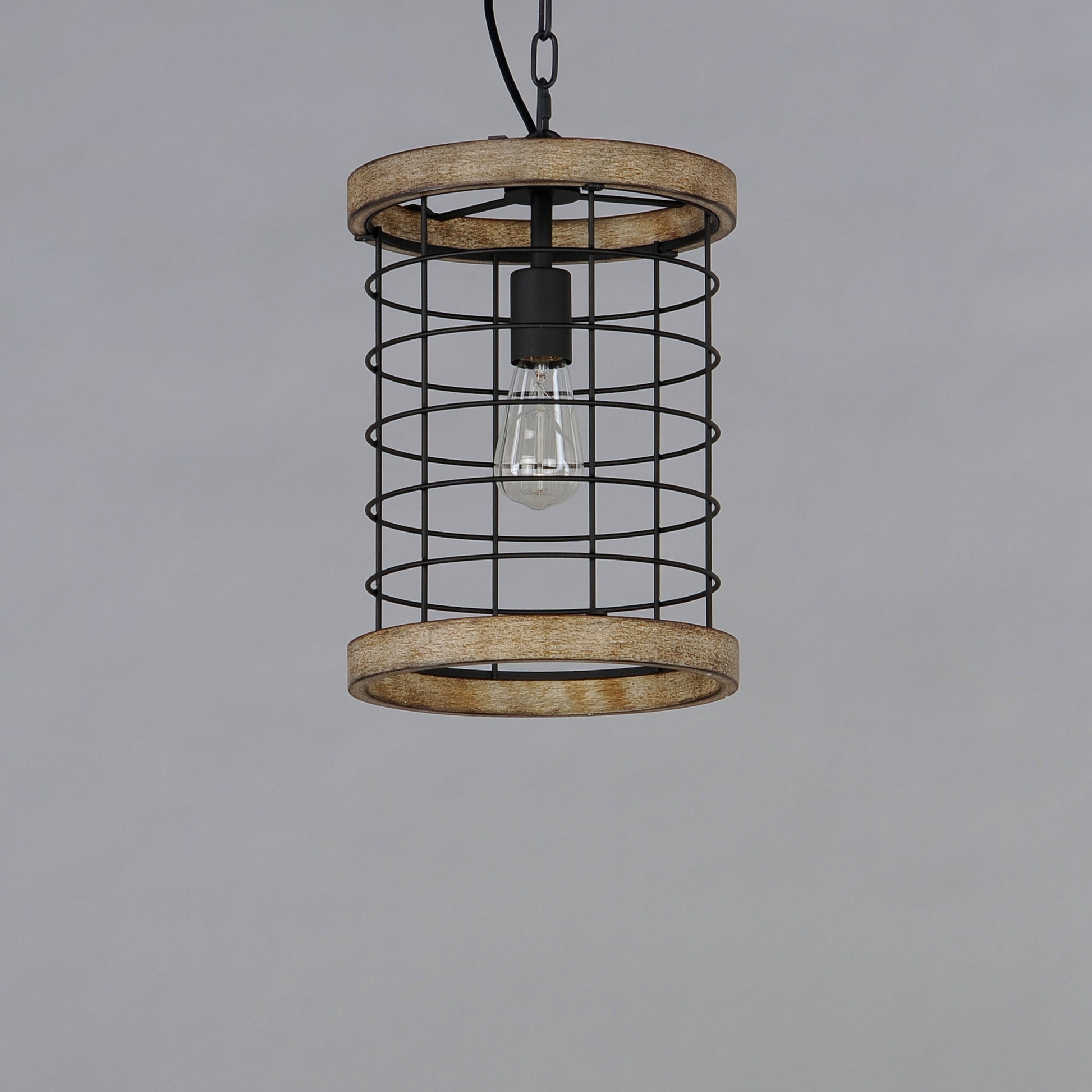 Homestead 10" Pendant Driftwood/Black by Maxim Lighting