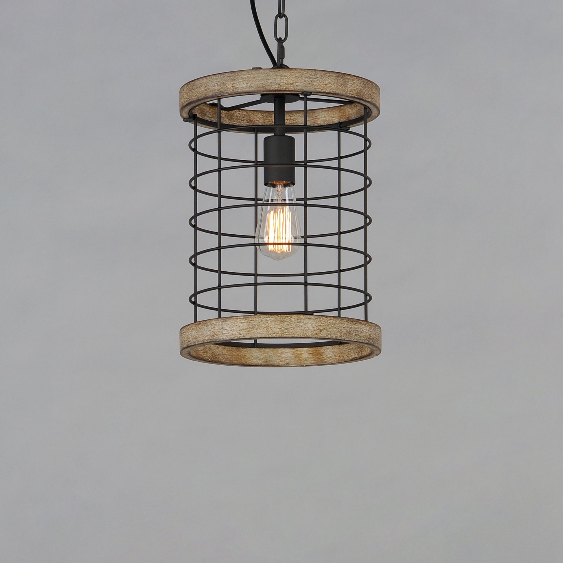 Homestead 10" Pendant Driftwood/Black by Maxim Lighting
