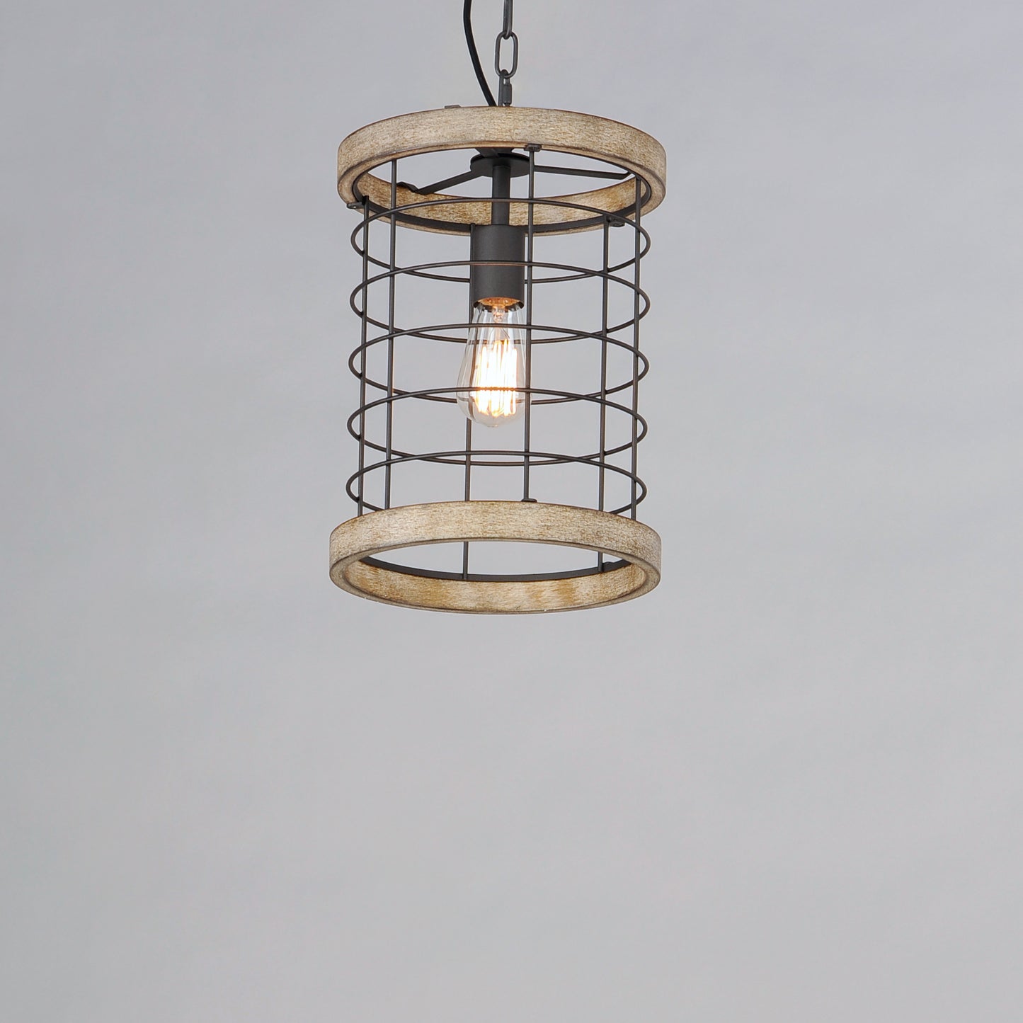 Homestead 10" Pendant Driftwood/Black by Maxim Lighting