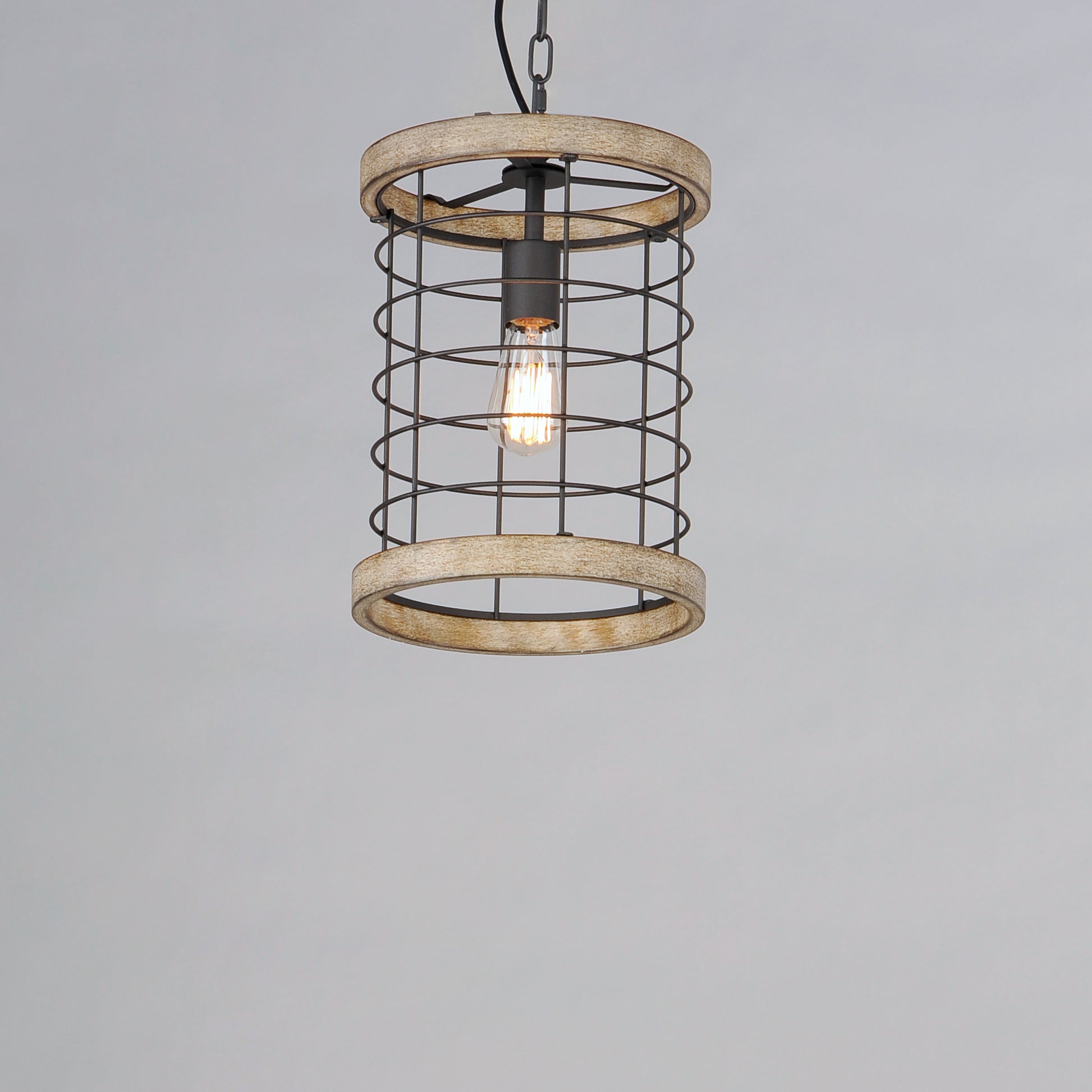 Homestead 10" Pendant Driftwood/Black by Maxim Lighting