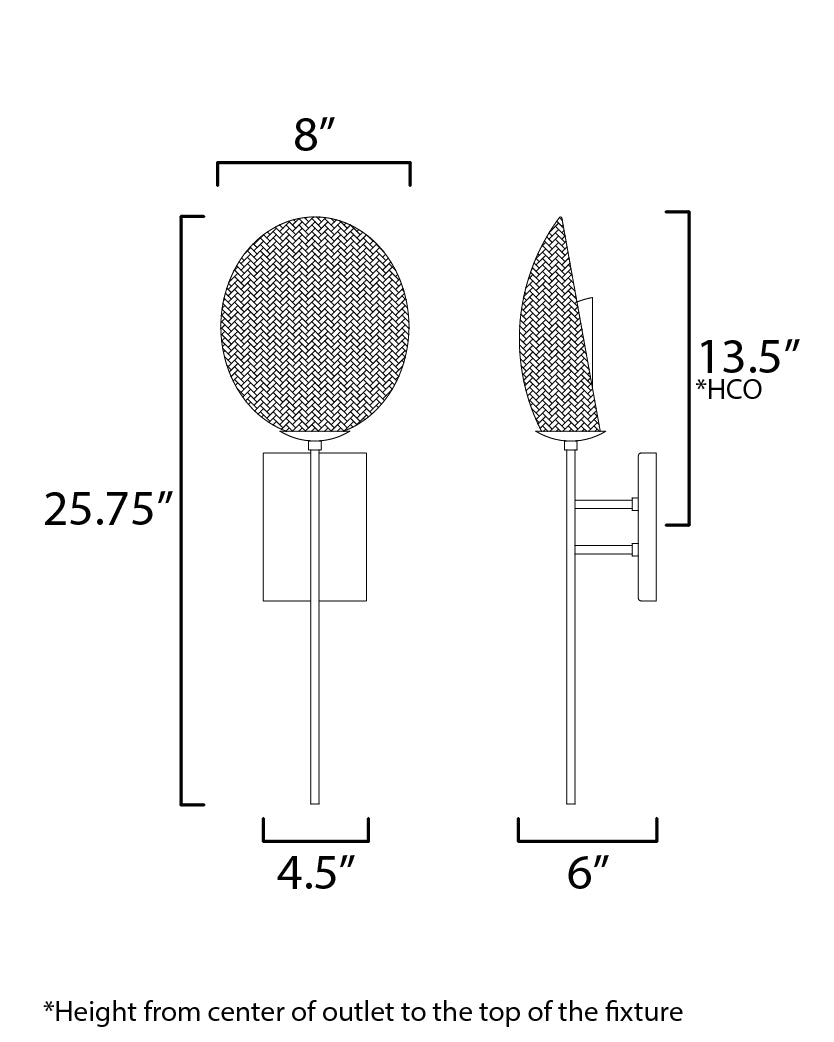 Maldives Sconce Black by Maxim Lighting