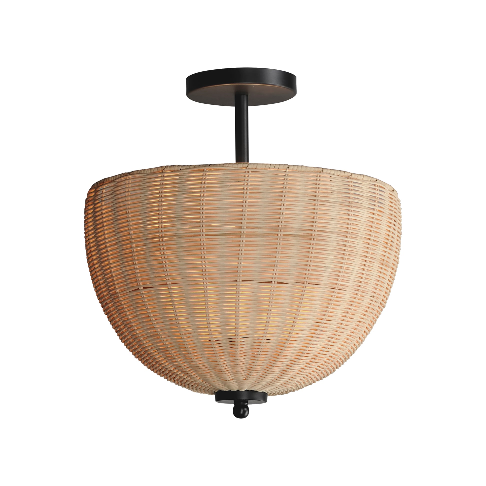 Maldives 2-Light Semi Flush/Pendant Black by Maxim Lighting