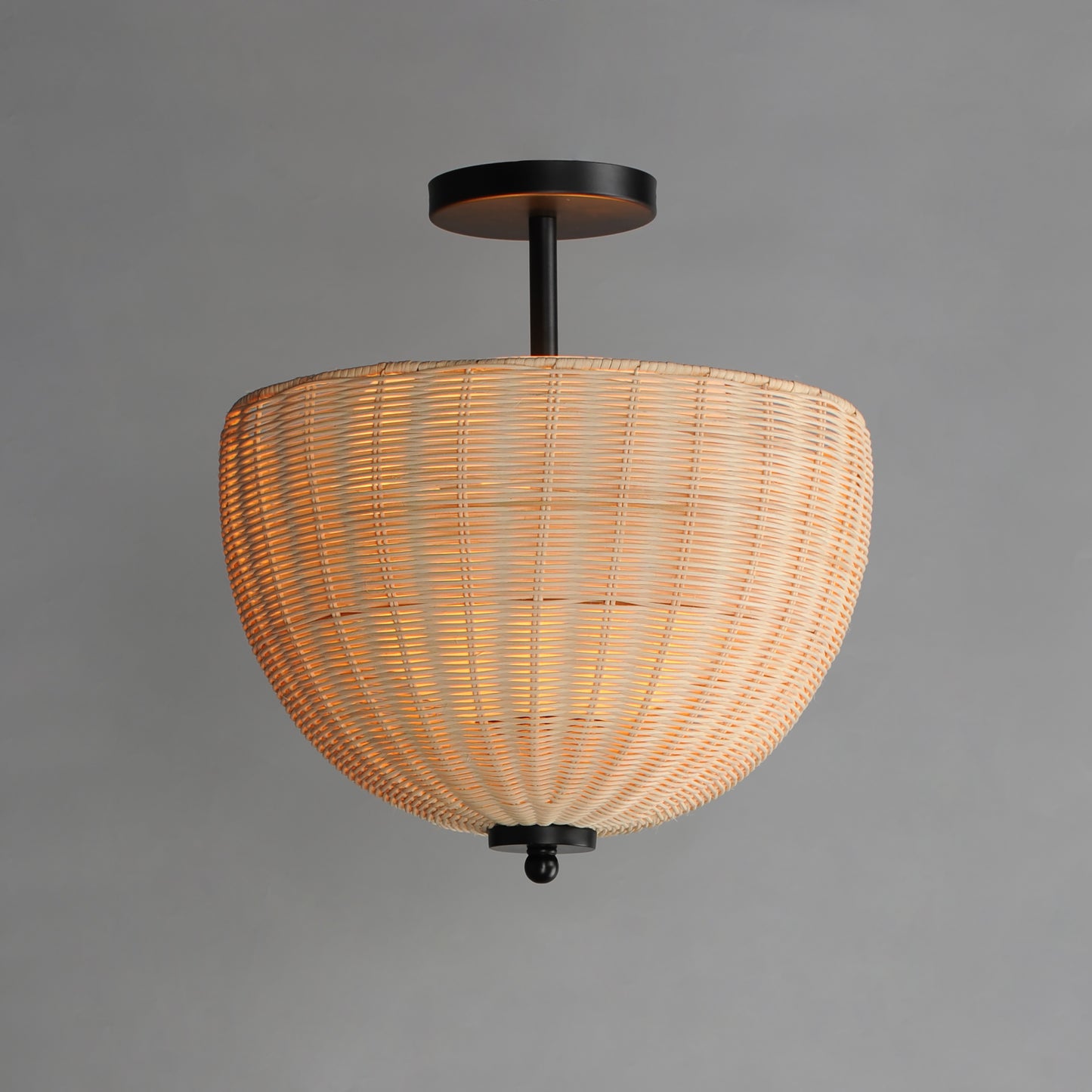 Maldives 2-Light Semi Flush/Pendant Black by Maxim Lighting