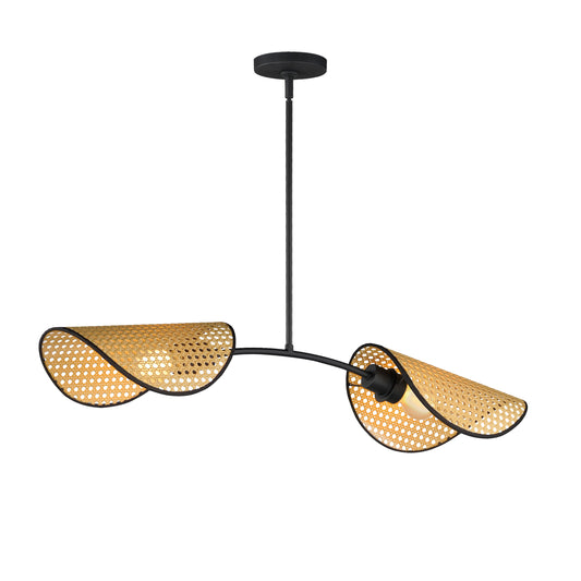 Bonnet 2-Light Chandelier Black by Maxim Lighting