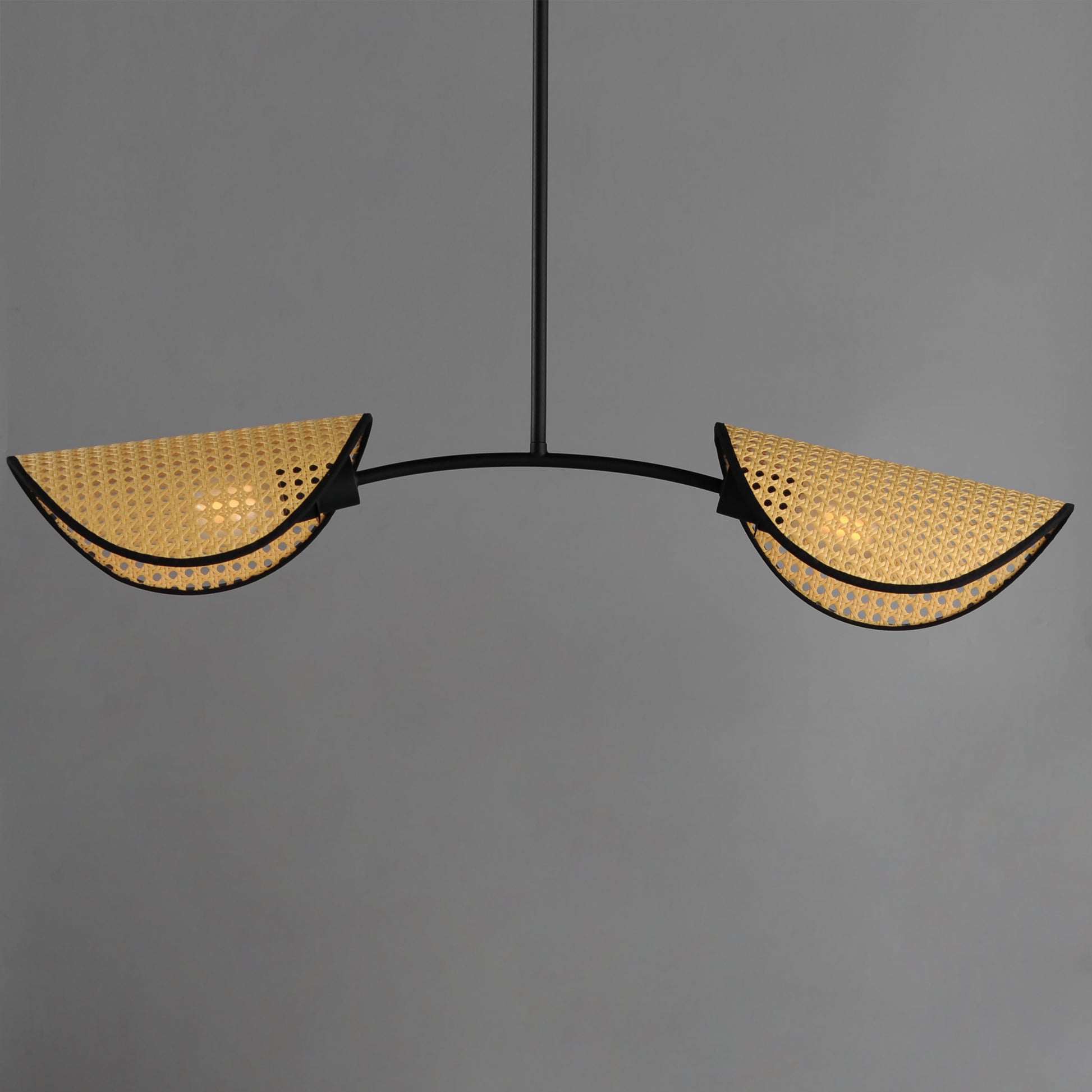 Bonnet 2-Light Chandelier Black by Maxim Lighting