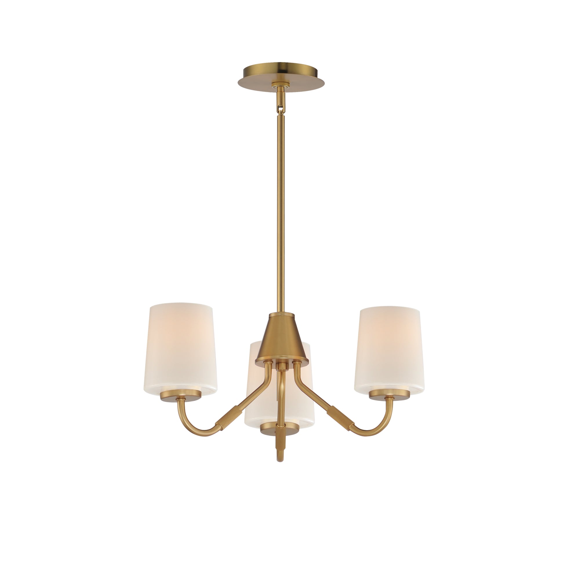 Durham 3-Light Chandelier Natural Aged Brass by Maxim Lighting