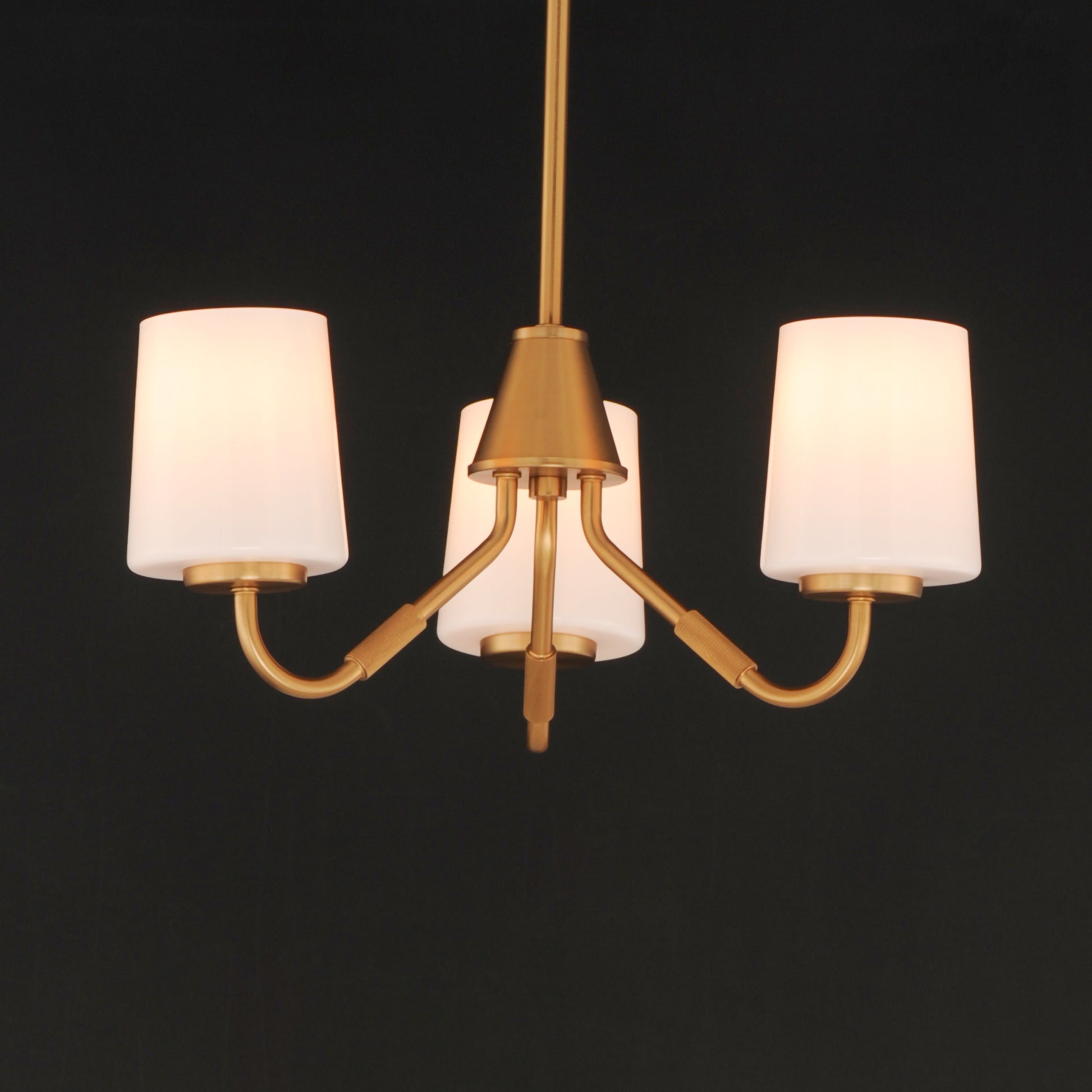 Durham 3-Light Chandelier Natural Aged Brass by Maxim Lighting
