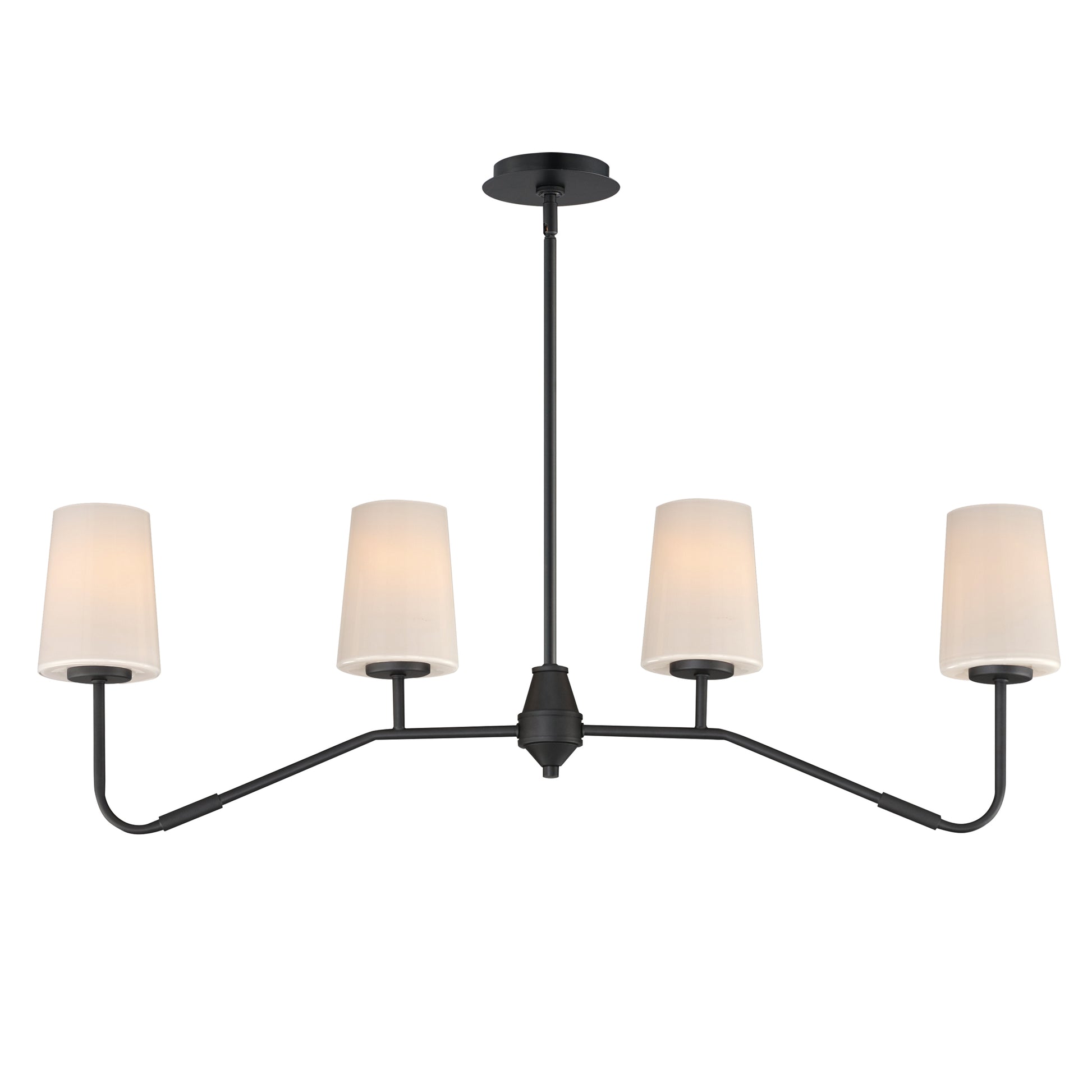 Durham 4-Light Linear Chandelier Black by Maxim Lighting