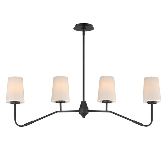 Durham 4-Light Linear Chandelier Black by Maxim Lighting