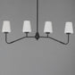 Durham 4-Light Linear Chandelier Black by Maxim Lighting