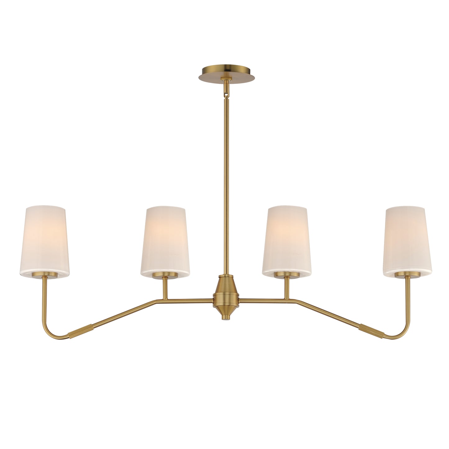 Durham 4-Light Linear Chandelier Natural Aged Brass by Maxim Lighting