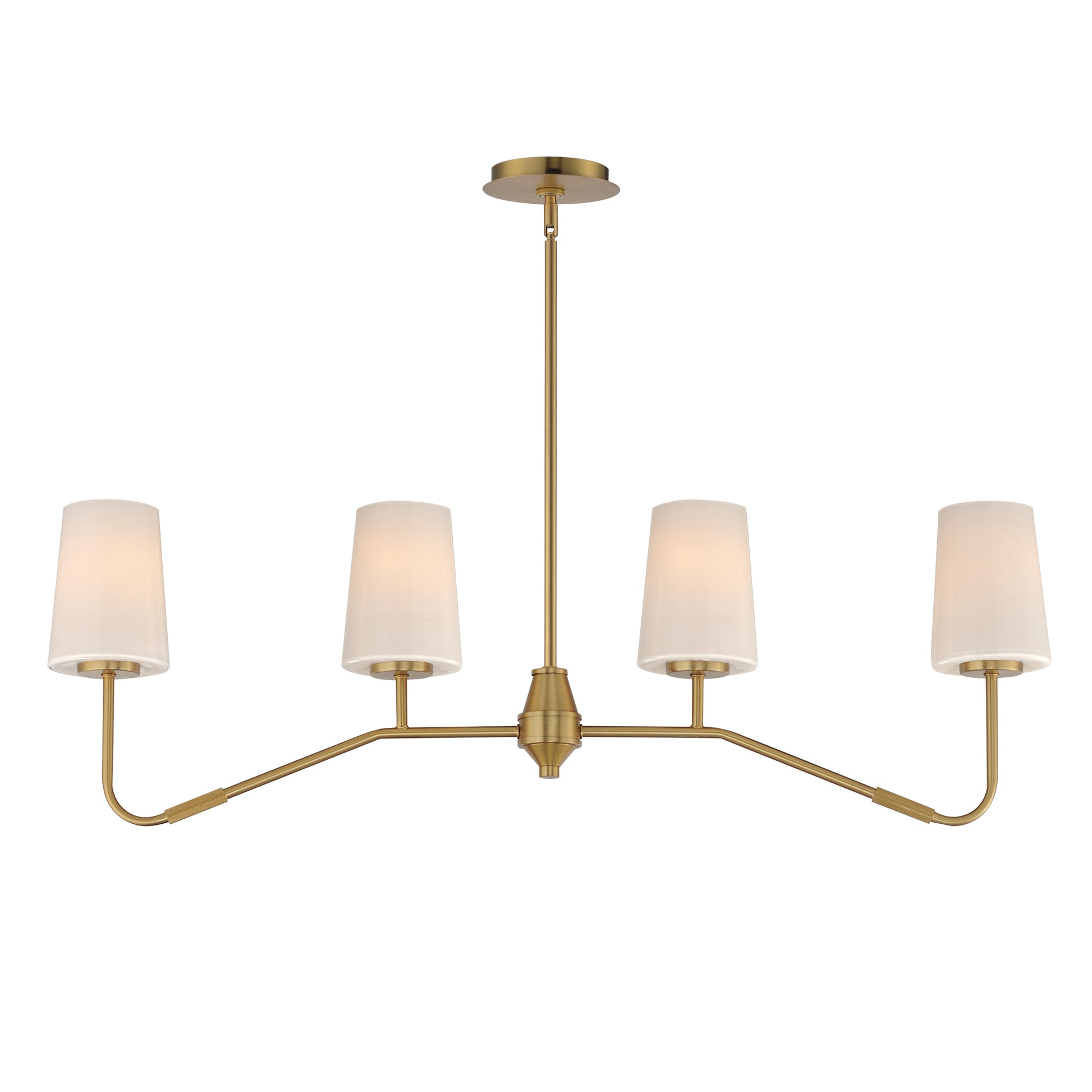 Durham 4-Light Linear Chandelier Natural Aged Brass by Maxim Lighting