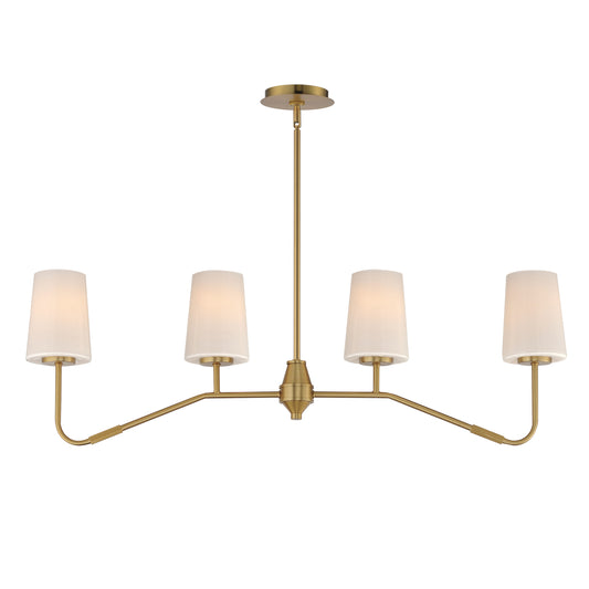 Durham 4-Light Linear Chandelier Natural Aged Brass by Maxim Lighting