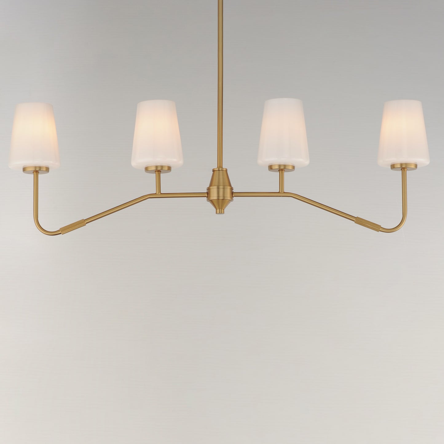 Durham 4-Light Linear Chandelier Natural Aged Brass by Maxim Lighting