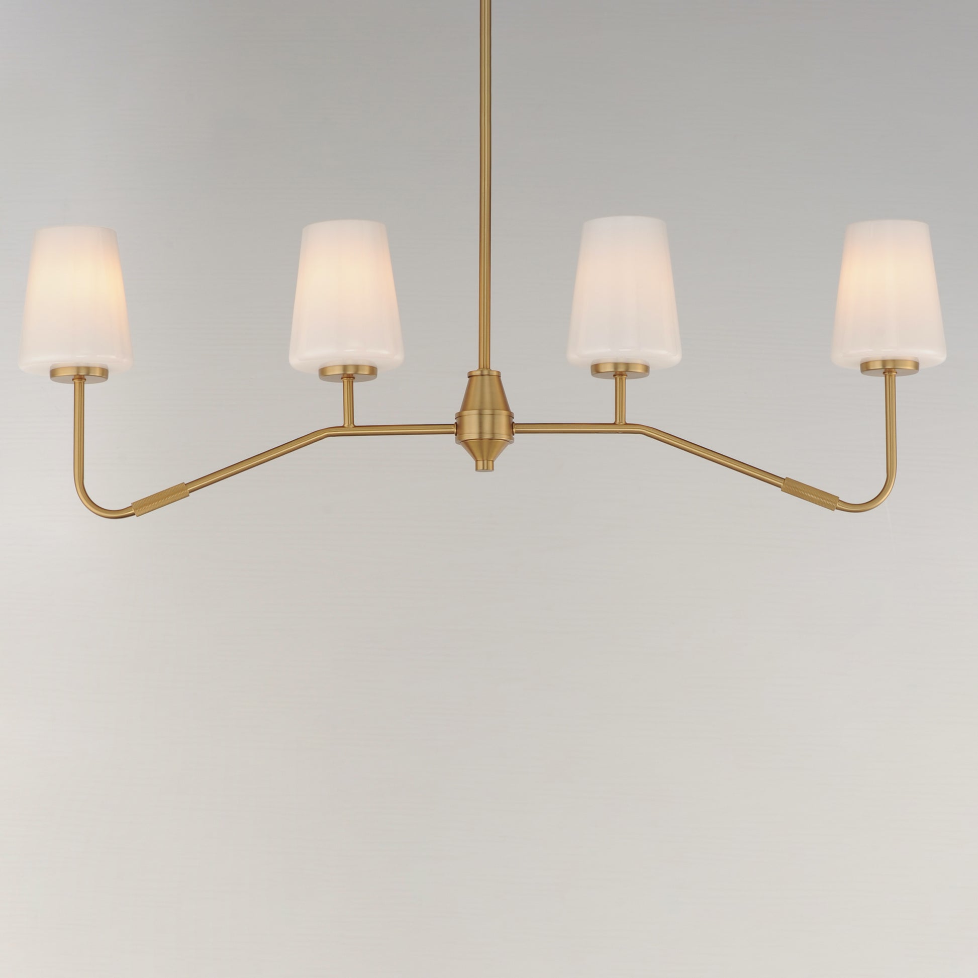 Durham 4-Light Linear Chandelier Natural Aged Brass by Maxim Lighting