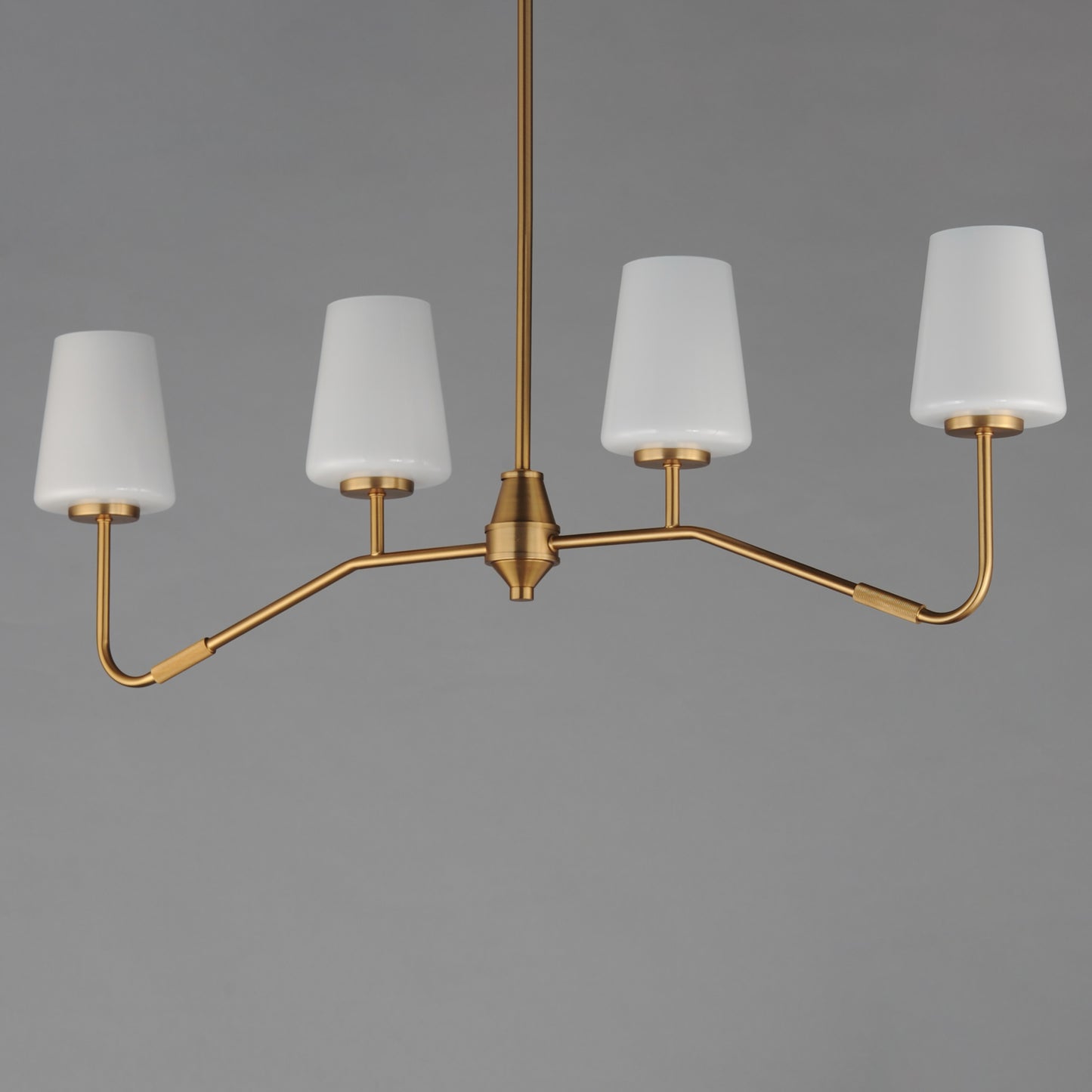 Durham 4-Light Linear Chandelier Natural Aged Brass by Maxim Lighting