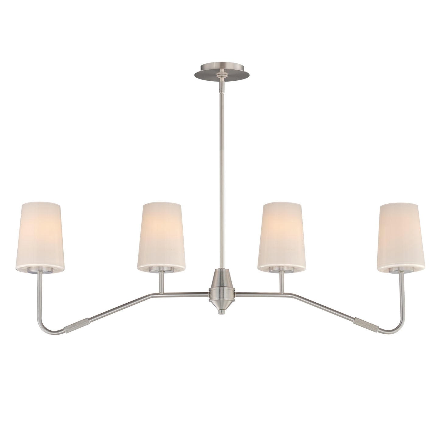 Durham 4-Light Linear Chandelier Satin Nickel by Maxim Lighting