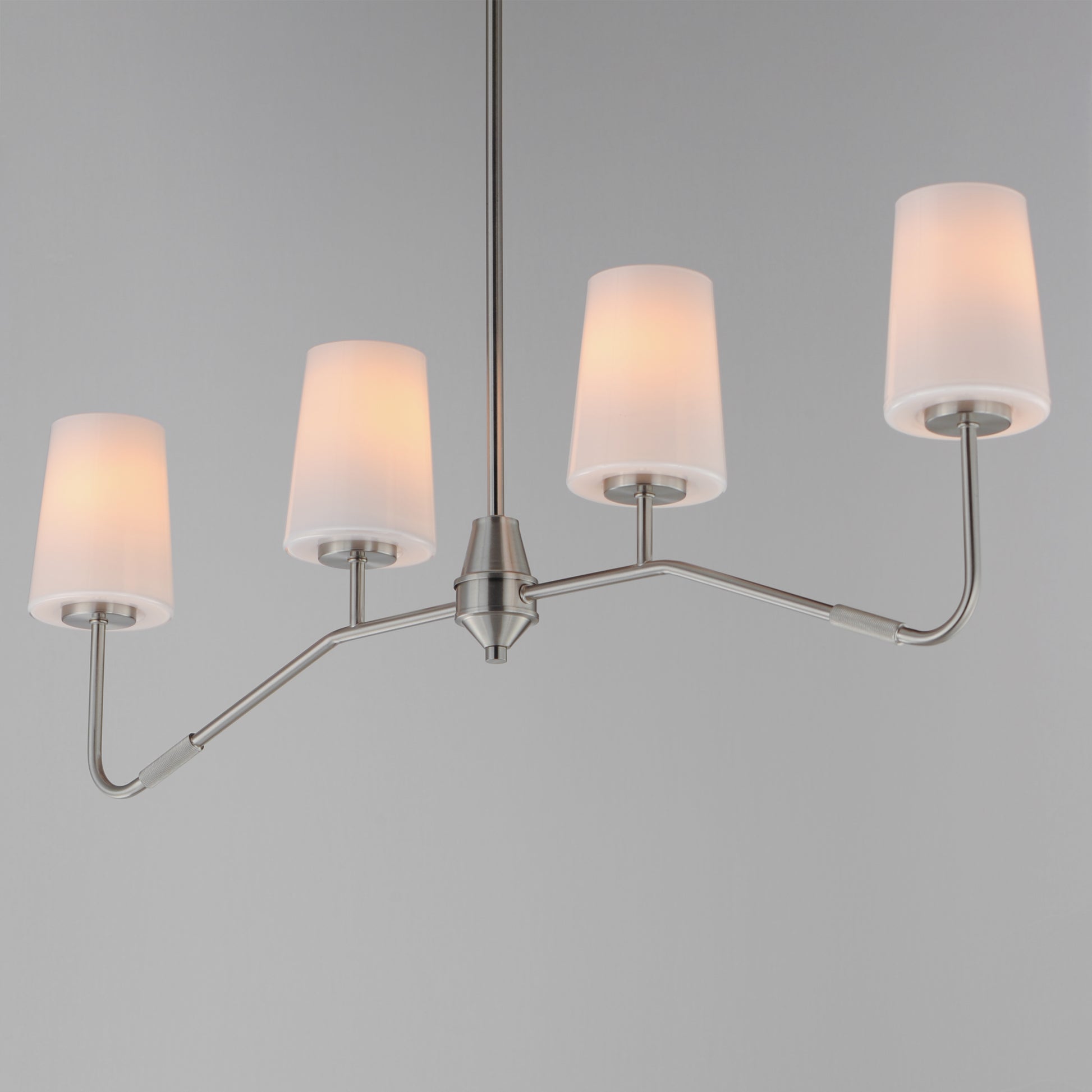 Durham 4-Light Linear Chandelier Satin Nickel by Maxim Lighting