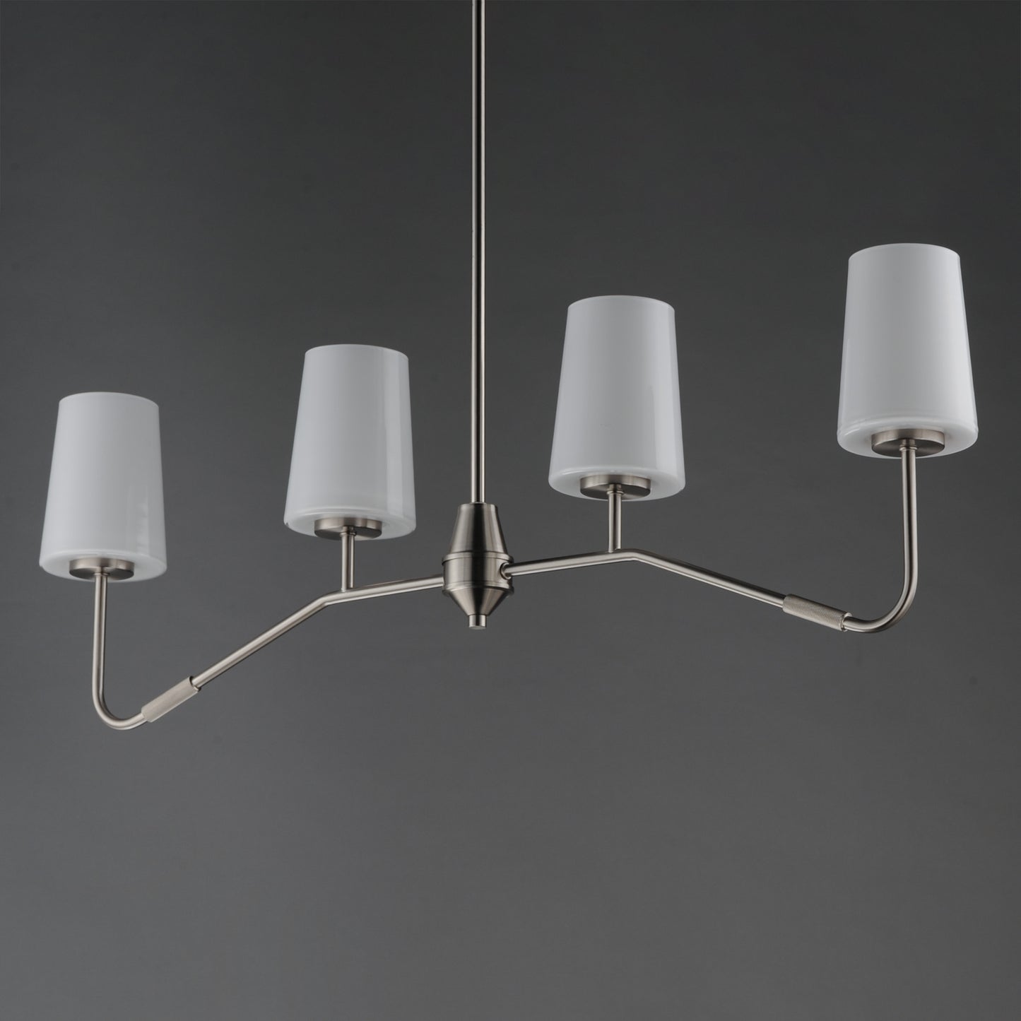 Durham 4-Light Linear Chandelier Satin Nickel by Maxim Lighting