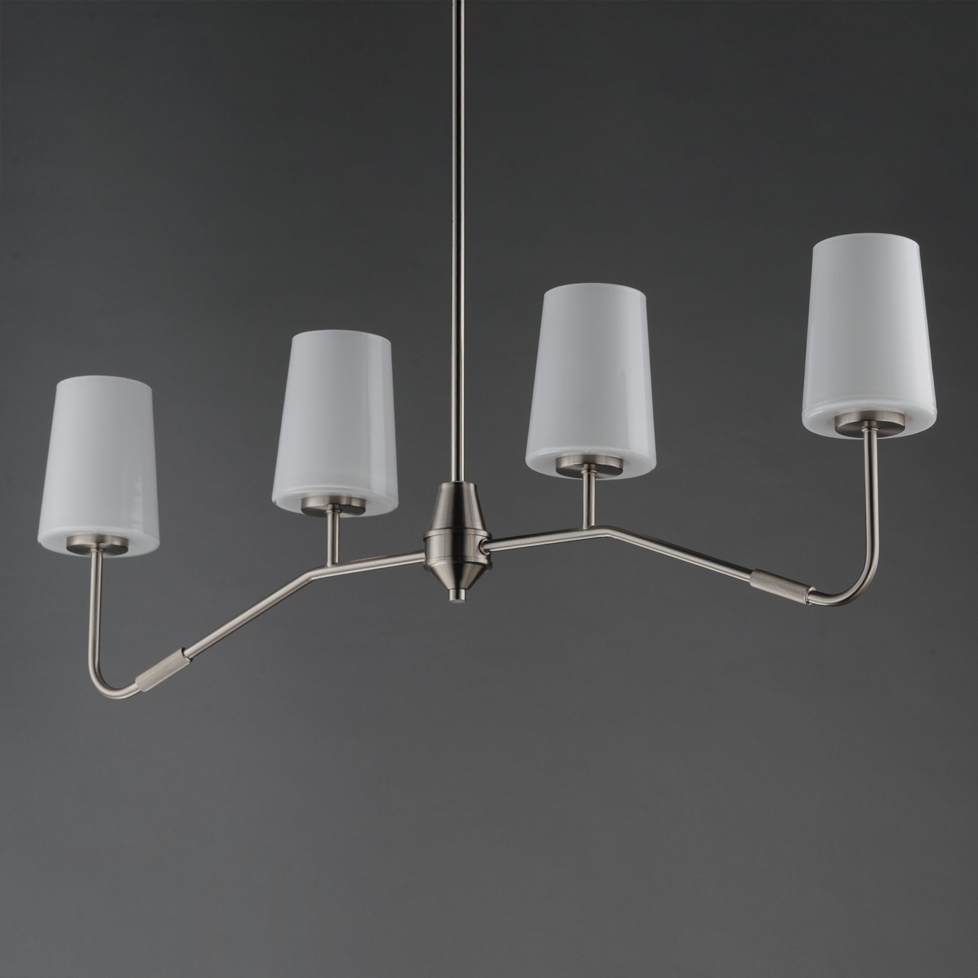 Durham 4-Light Linear Chandelier Satin Nickel by Maxim Lighting