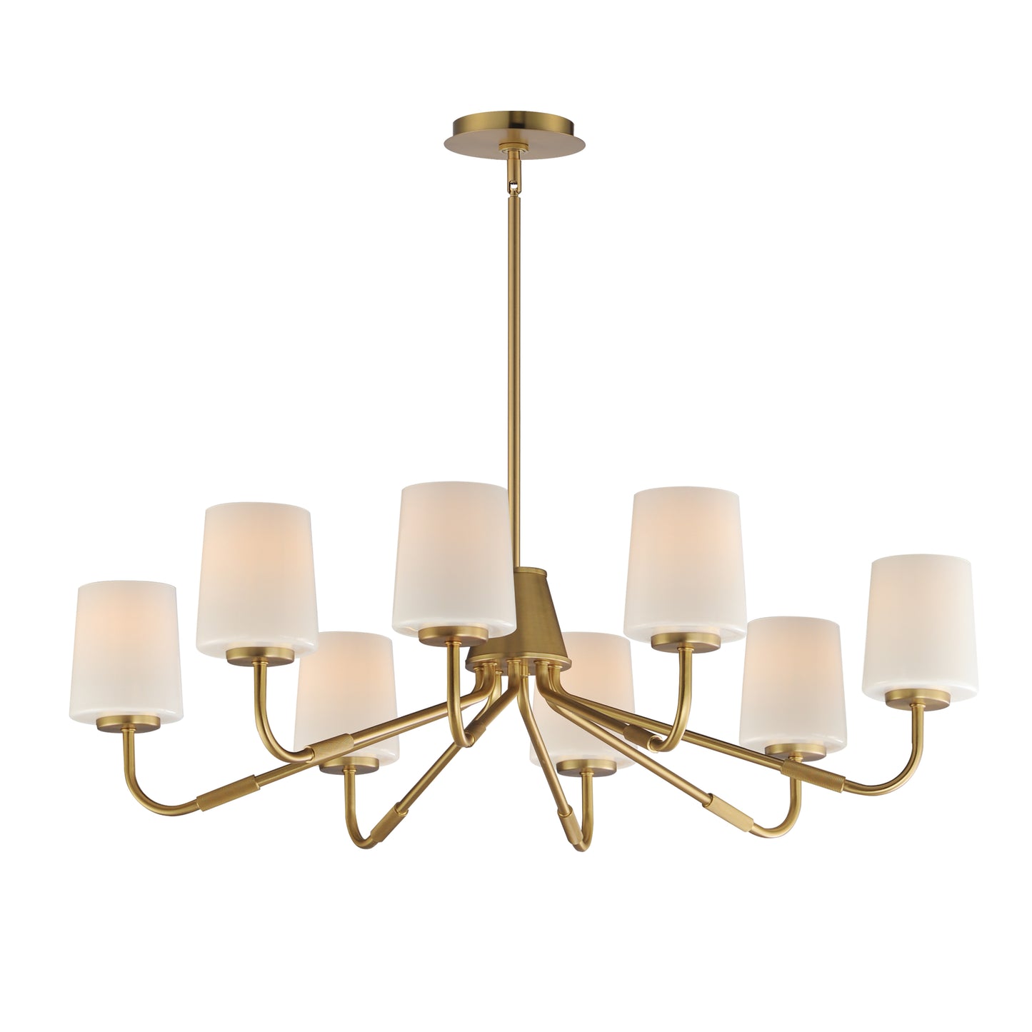 Durham 8-Light Chandelier Natural Aged Brass by Maxim Lighting