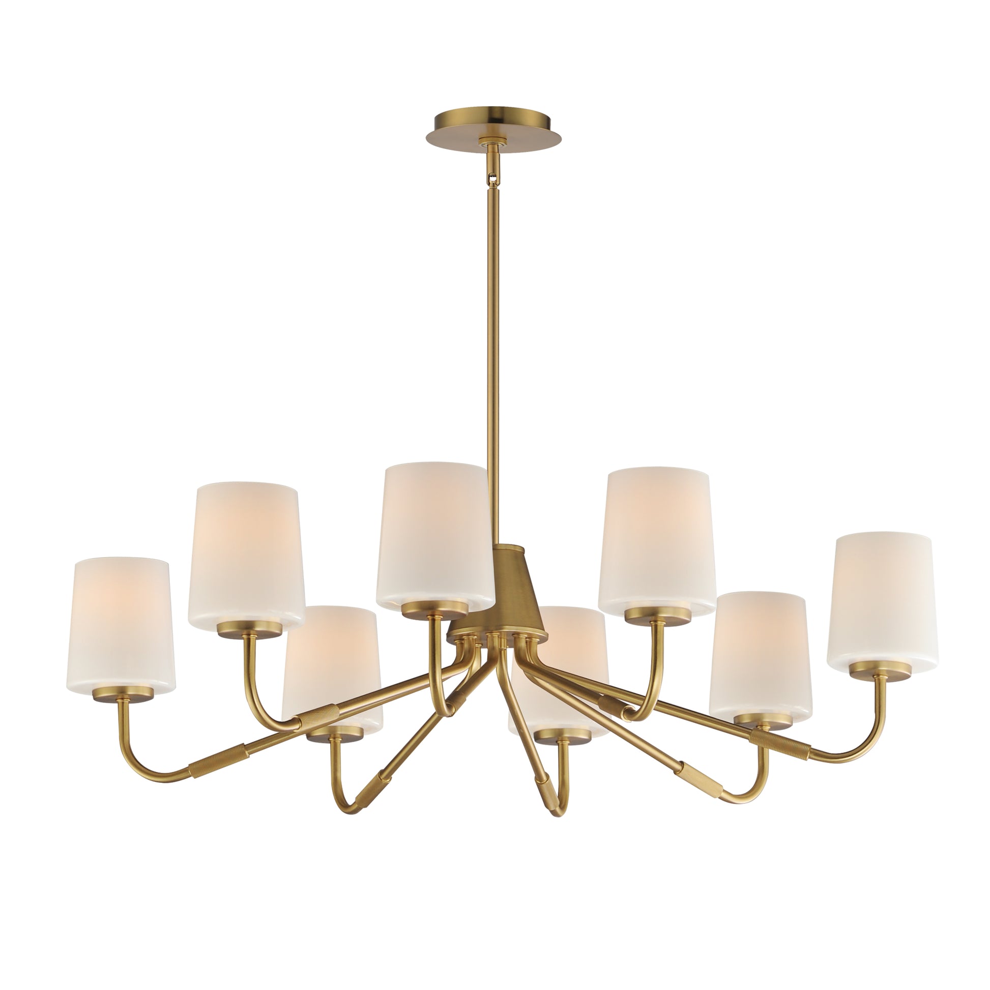 Durham 8-Light Chandelier Natural Aged Brass by Maxim Lighting