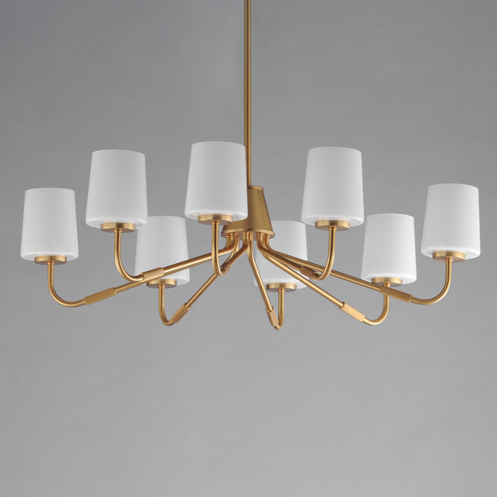 Durham 8-Light Chandelier Natural Aged Brass by Maxim Lighting