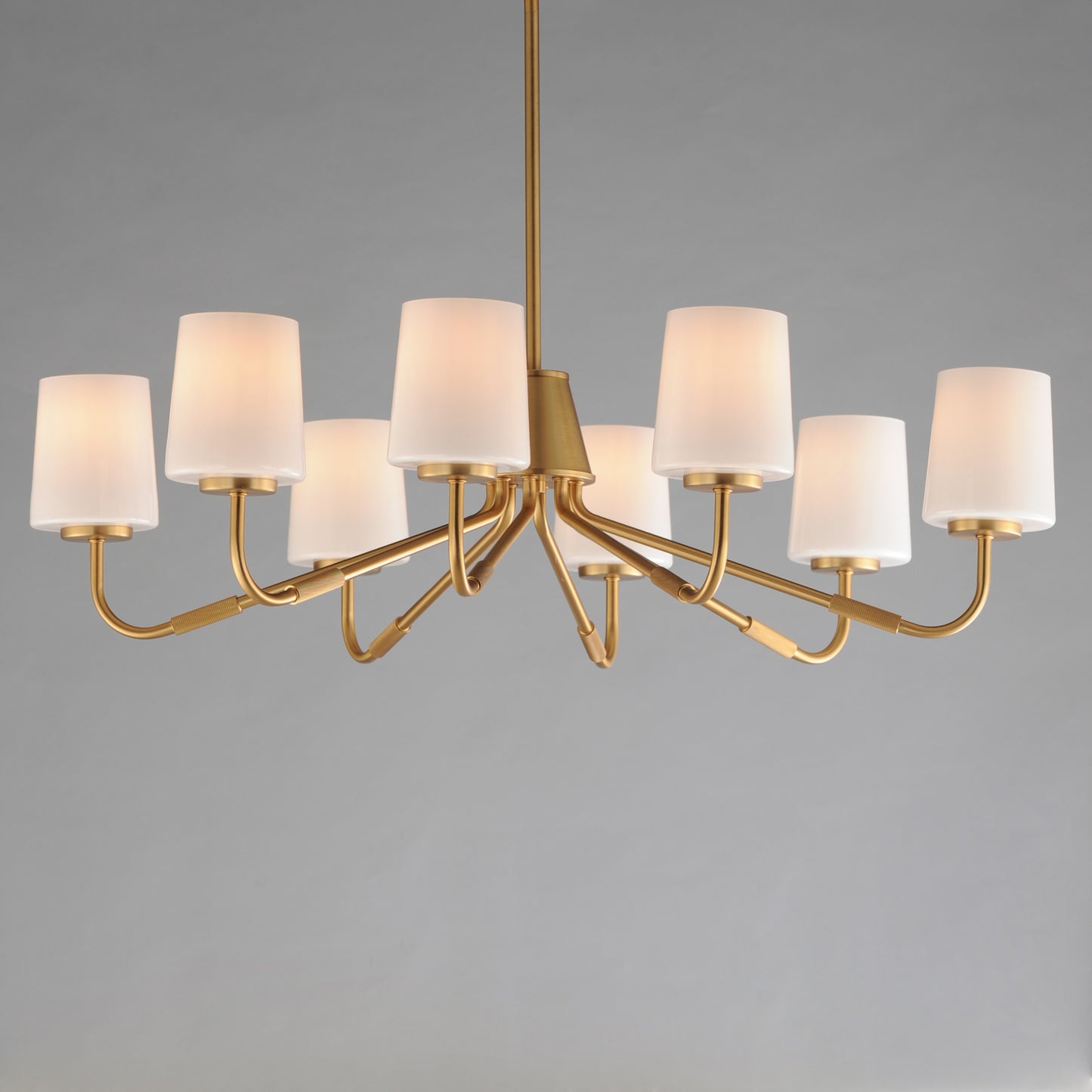 Durham 8-Light Chandelier Natural Aged Brass by Maxim Lighting