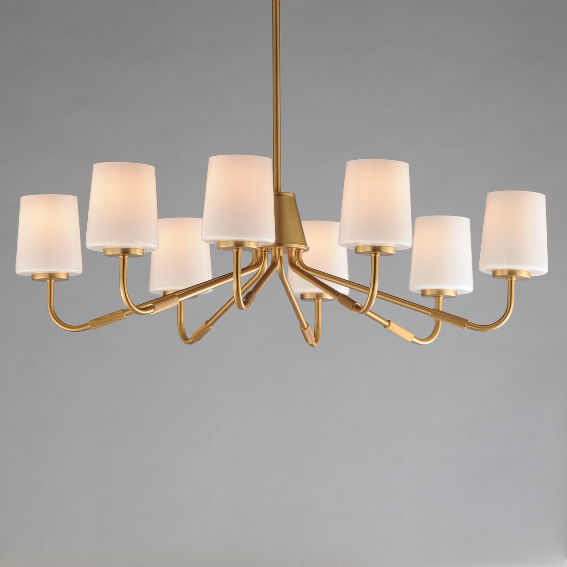 Durham 8-Light Chandelier Natural Aged Brass by Maxim Lighting
