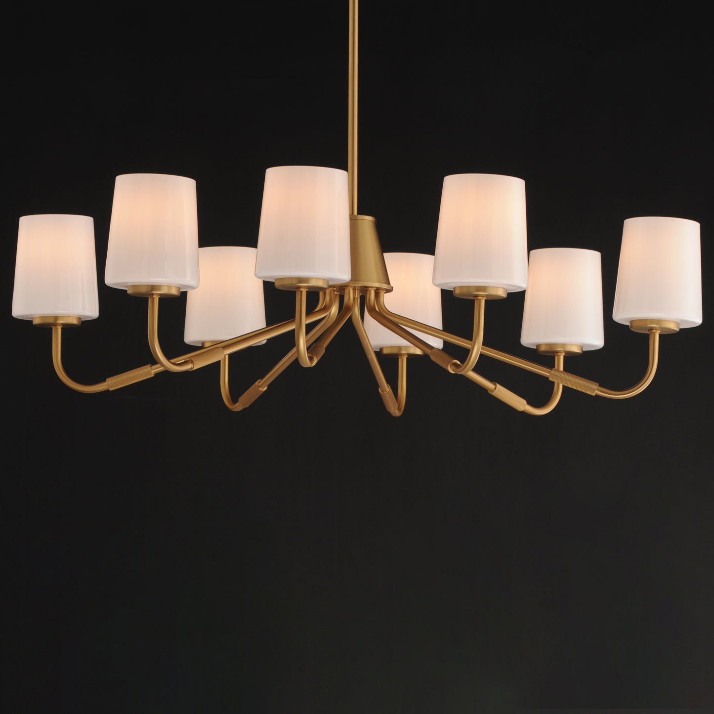 Durham 8-Light Chandelier Natural Aged Brass by Maxim Lighting