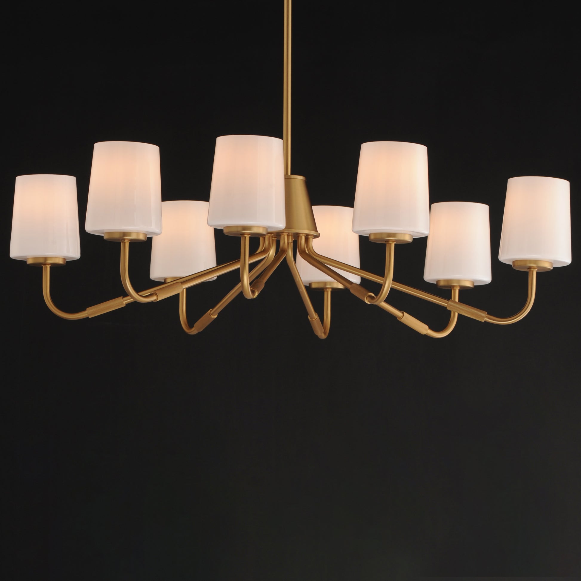 Durham 8-Light Chandelier Natural Aged Brass by Maxim Lighting