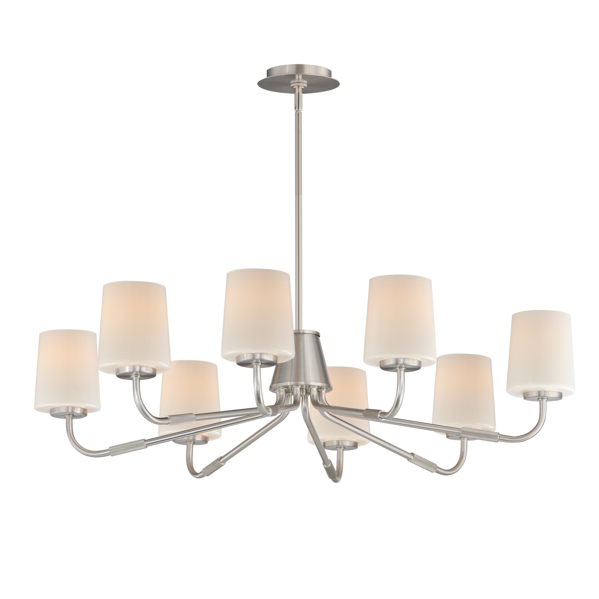 Durham 8-Light Chandelier Satin Nickel by Maxim Lighting