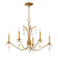 Eden 5-Light Chandelier Charcoal Gold Leaf by Maxim Lighting