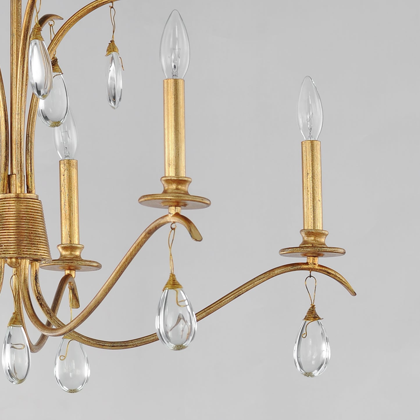 Eden 5-Light Chandelier Charcoal Gold Leaf by Maxim Lighting