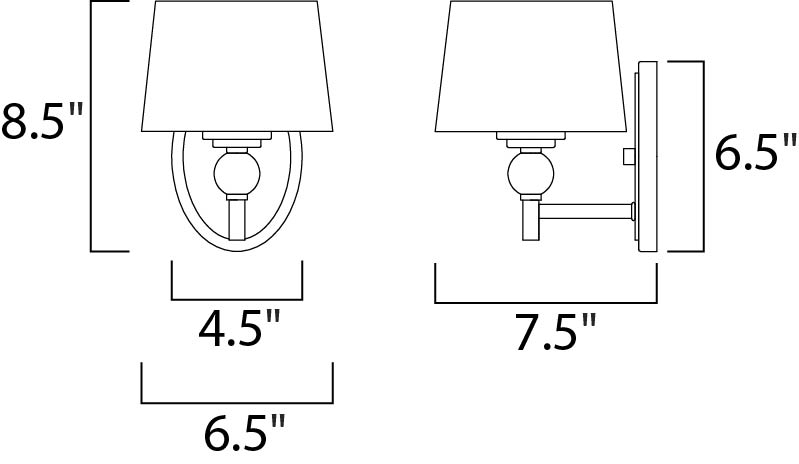 Rondo Wall Sconce Polished Nickel by Maxim Lighting