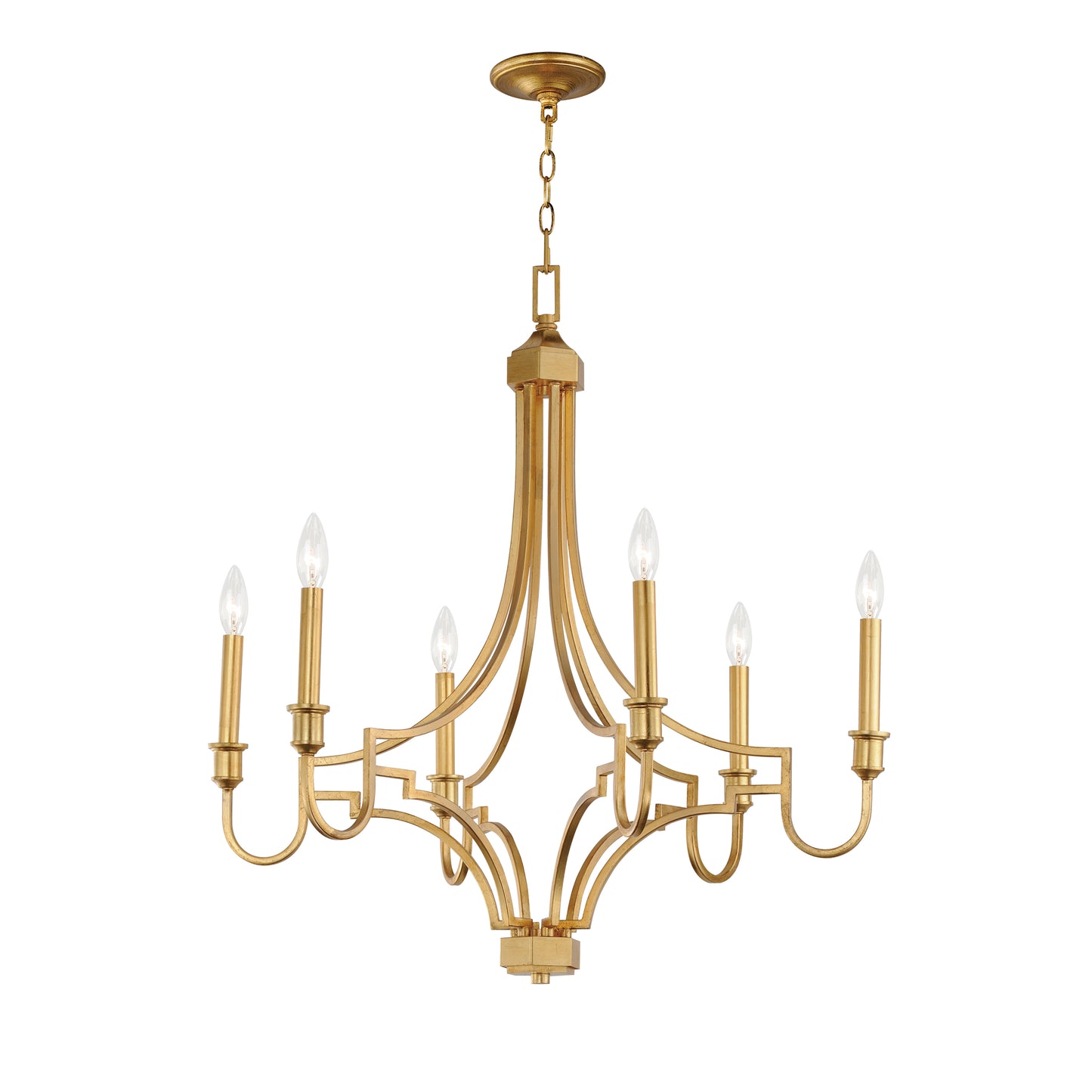 Normandy 6-Light Chandelier Gold Leaf by Maxim Lighting
